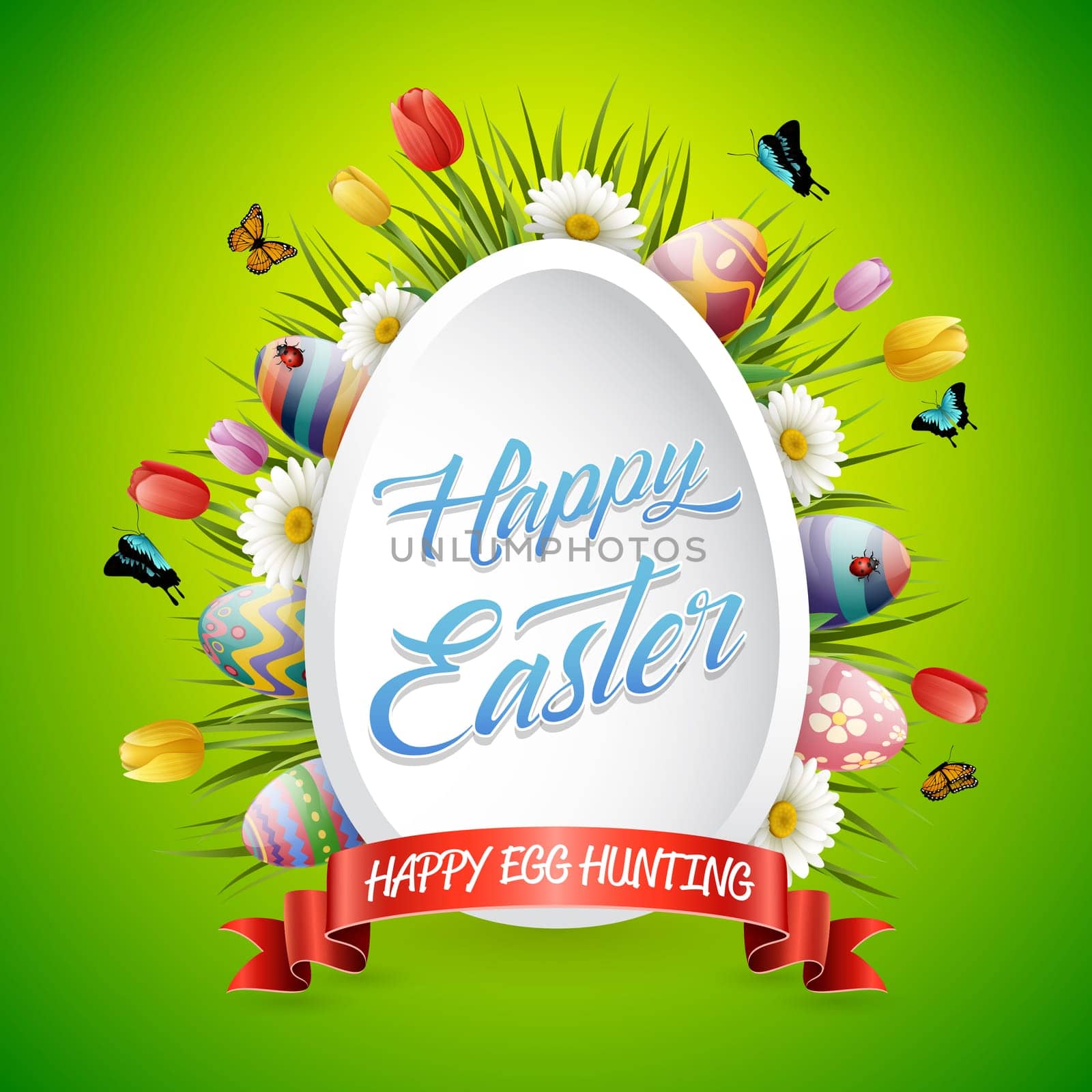 Beautiful easter egg background