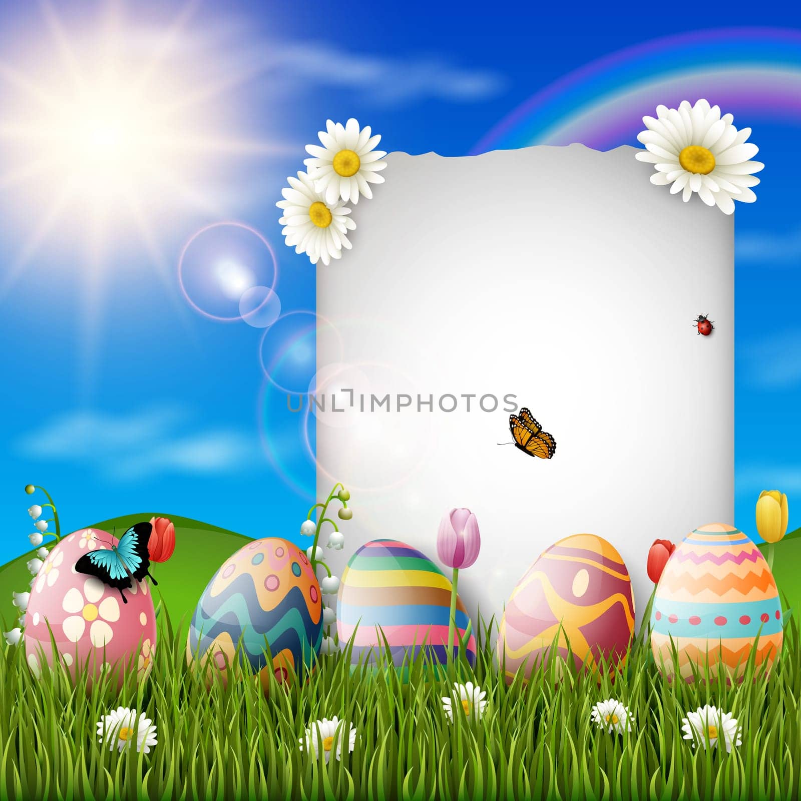 Beautiful easter egg background