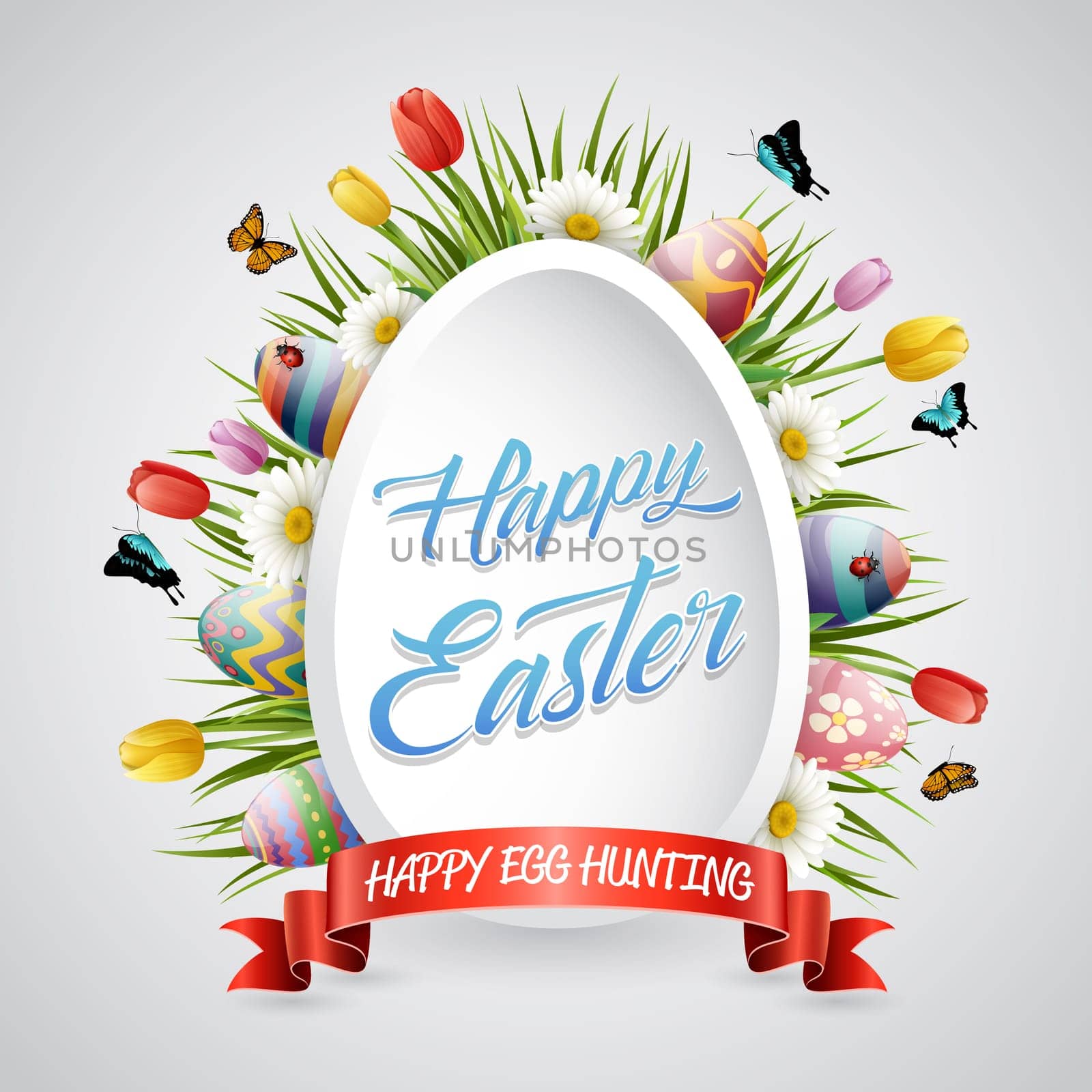 Beautiful easter egg background