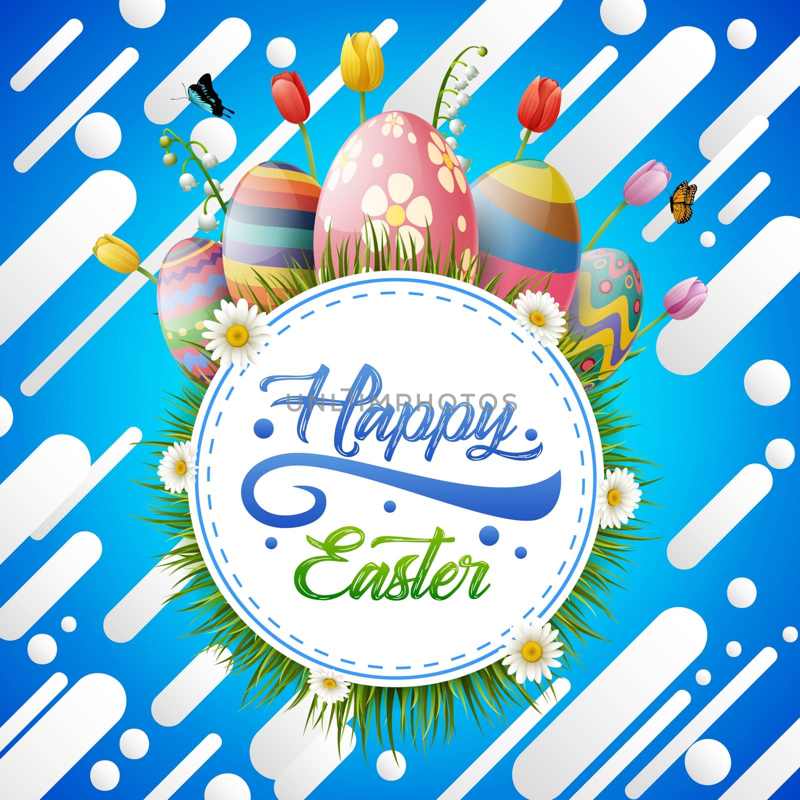 Beautiful easter egg background
