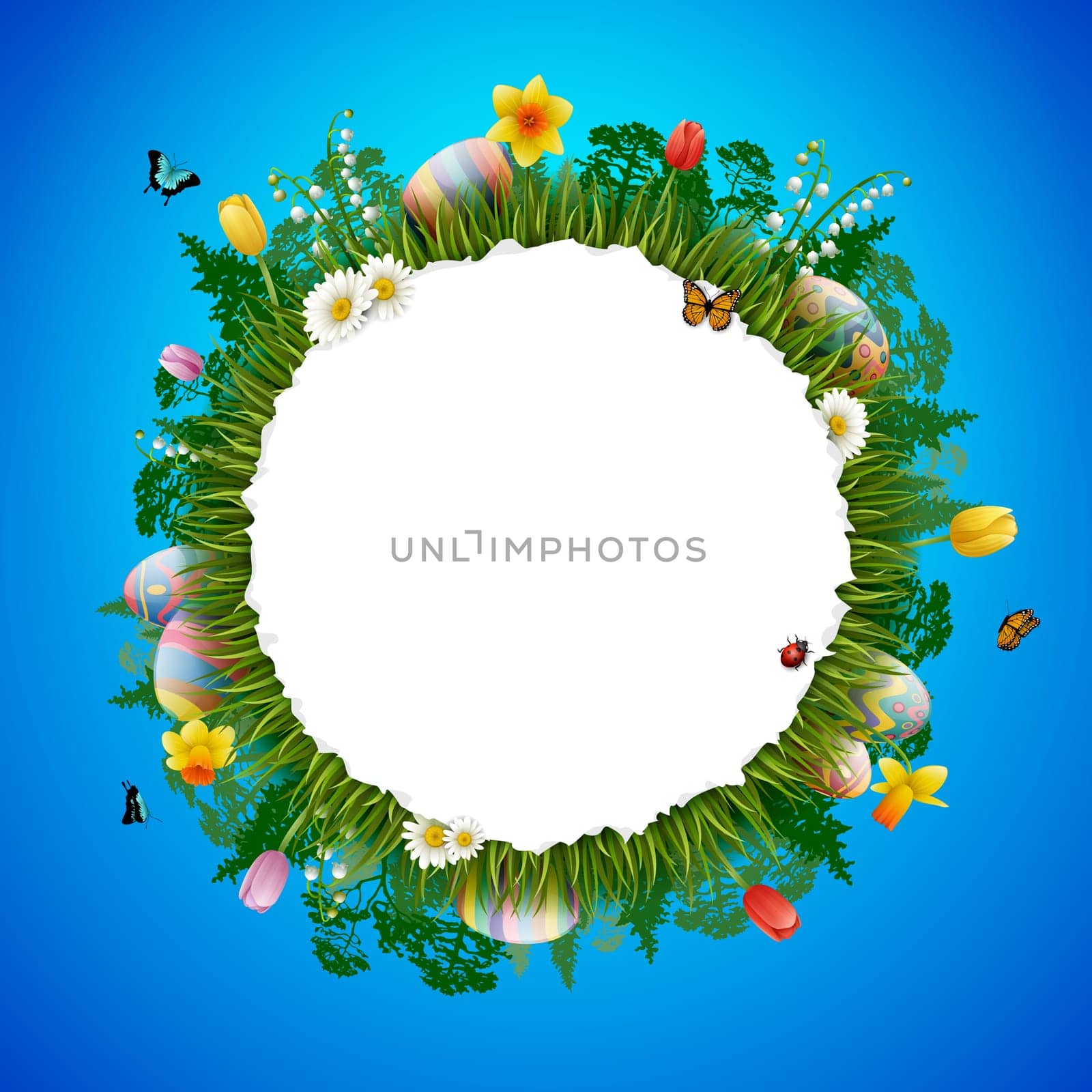 Beautiful easter egg background