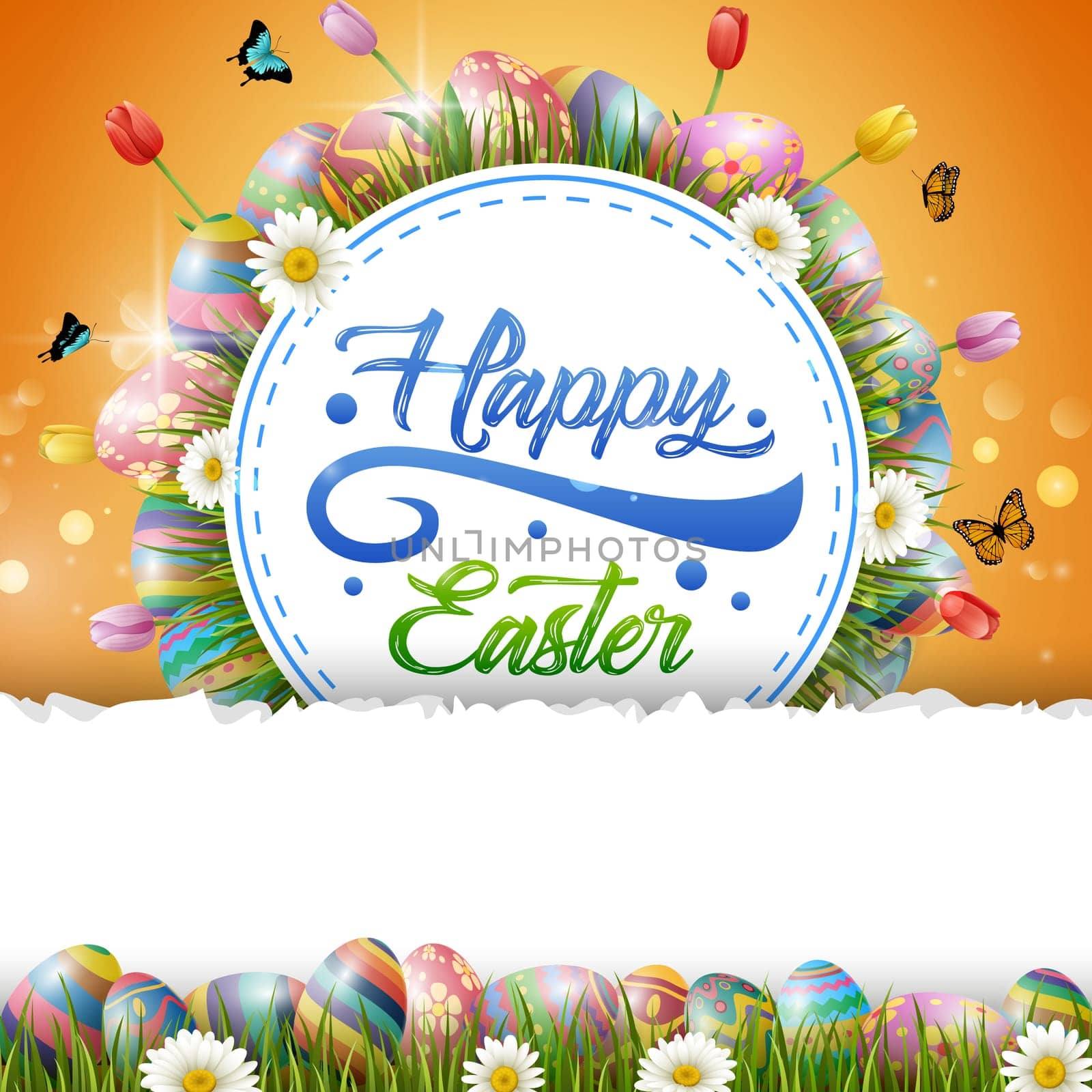 Beautiful easter egg background