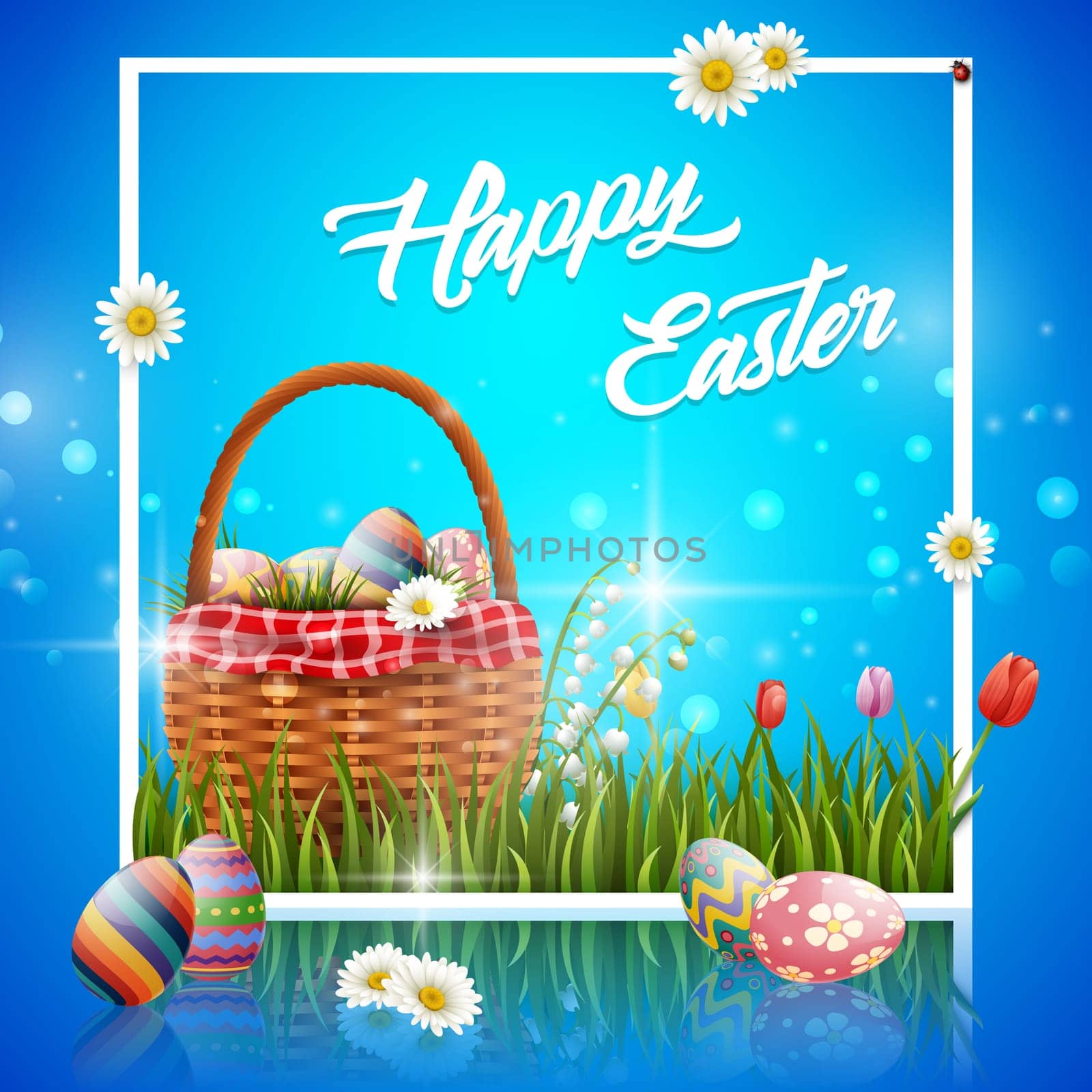 Beautiful easter egg background