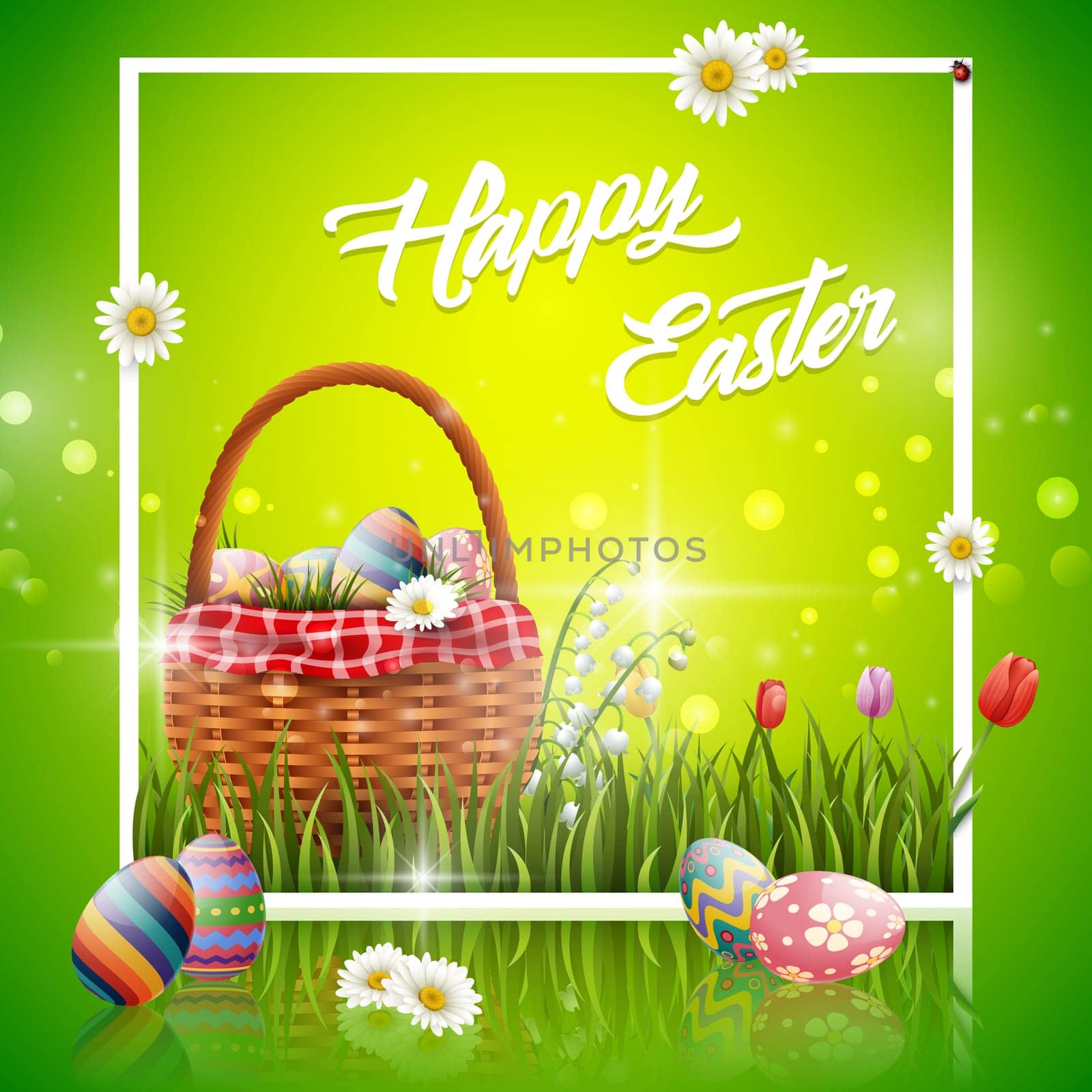 Beautiful easter egg background
