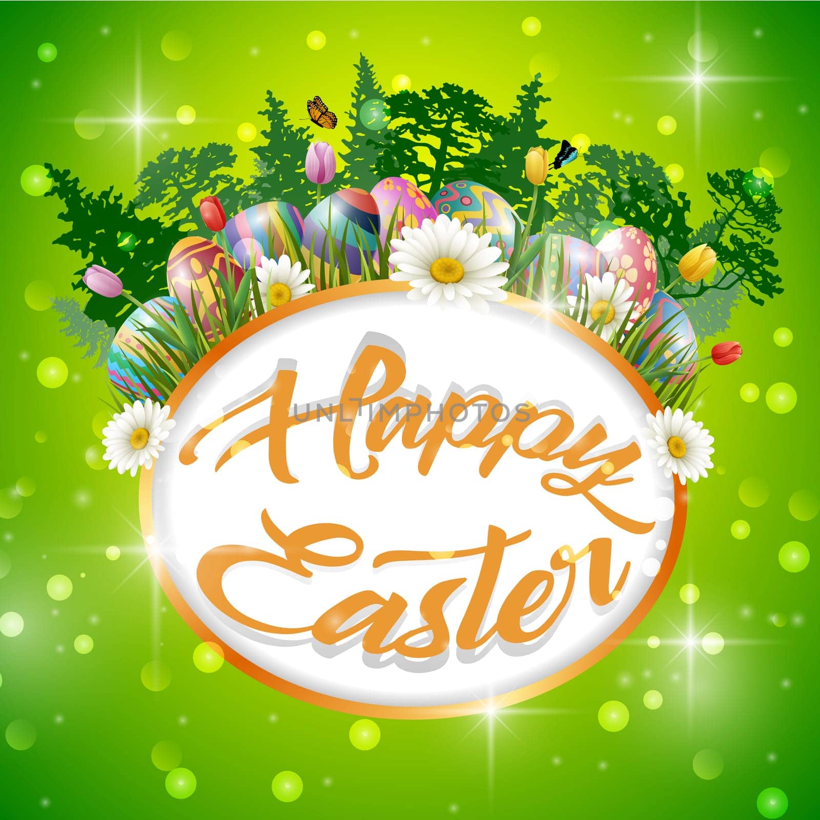 Beautiful easter egg background