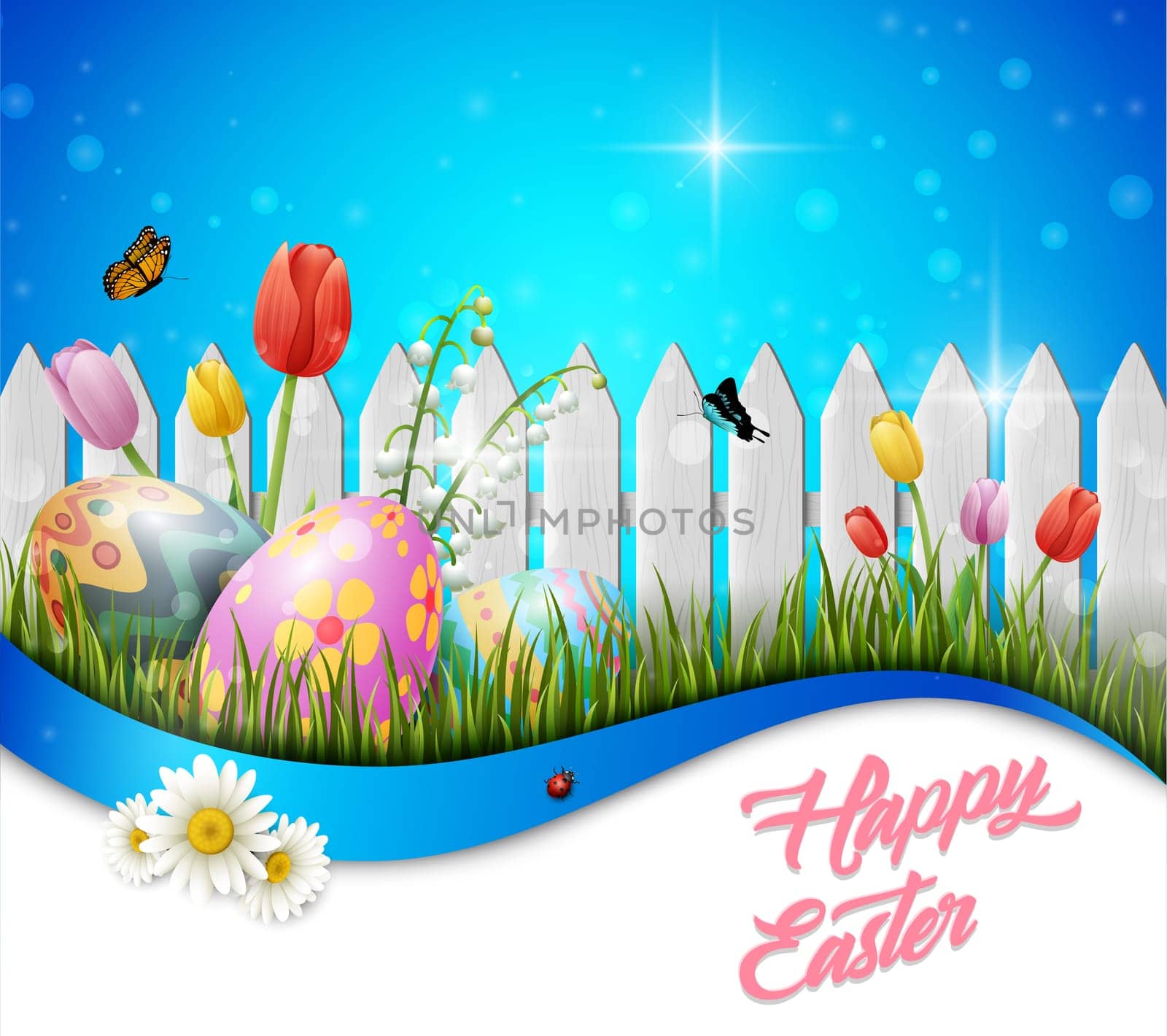 Beautiful easter egg background