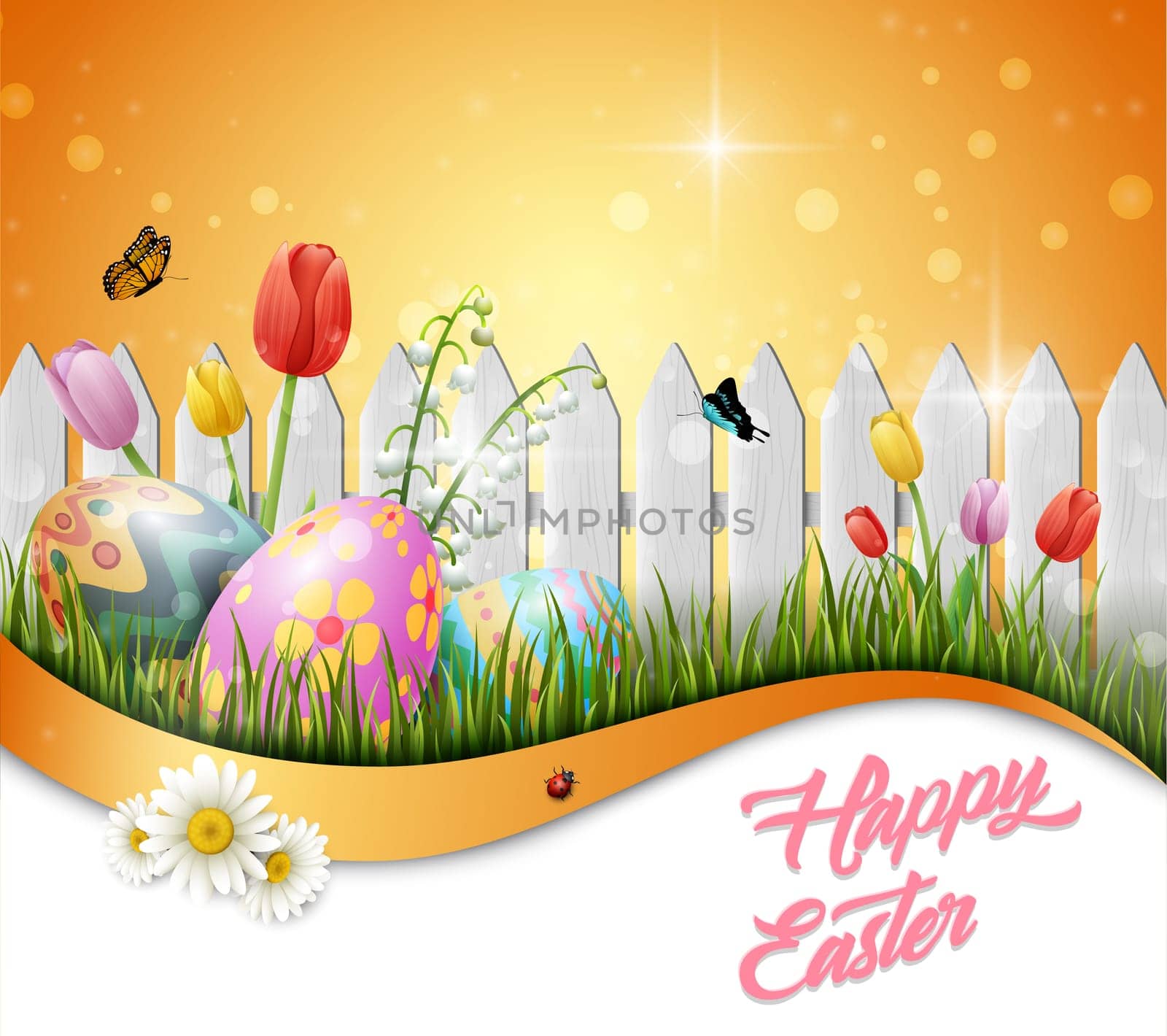Beautiful easter egg background