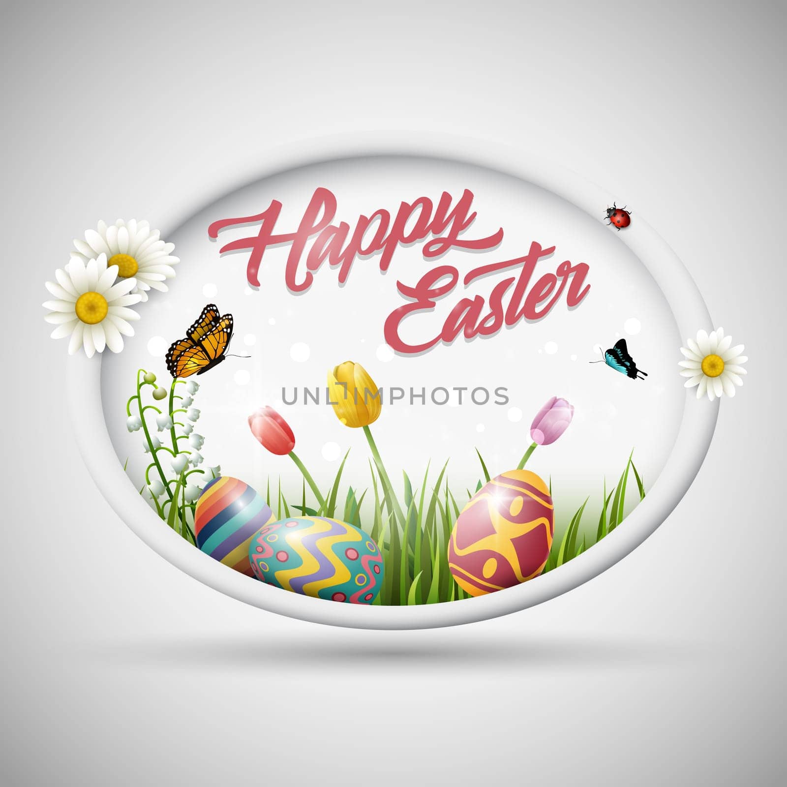 Beautiful easter egg background