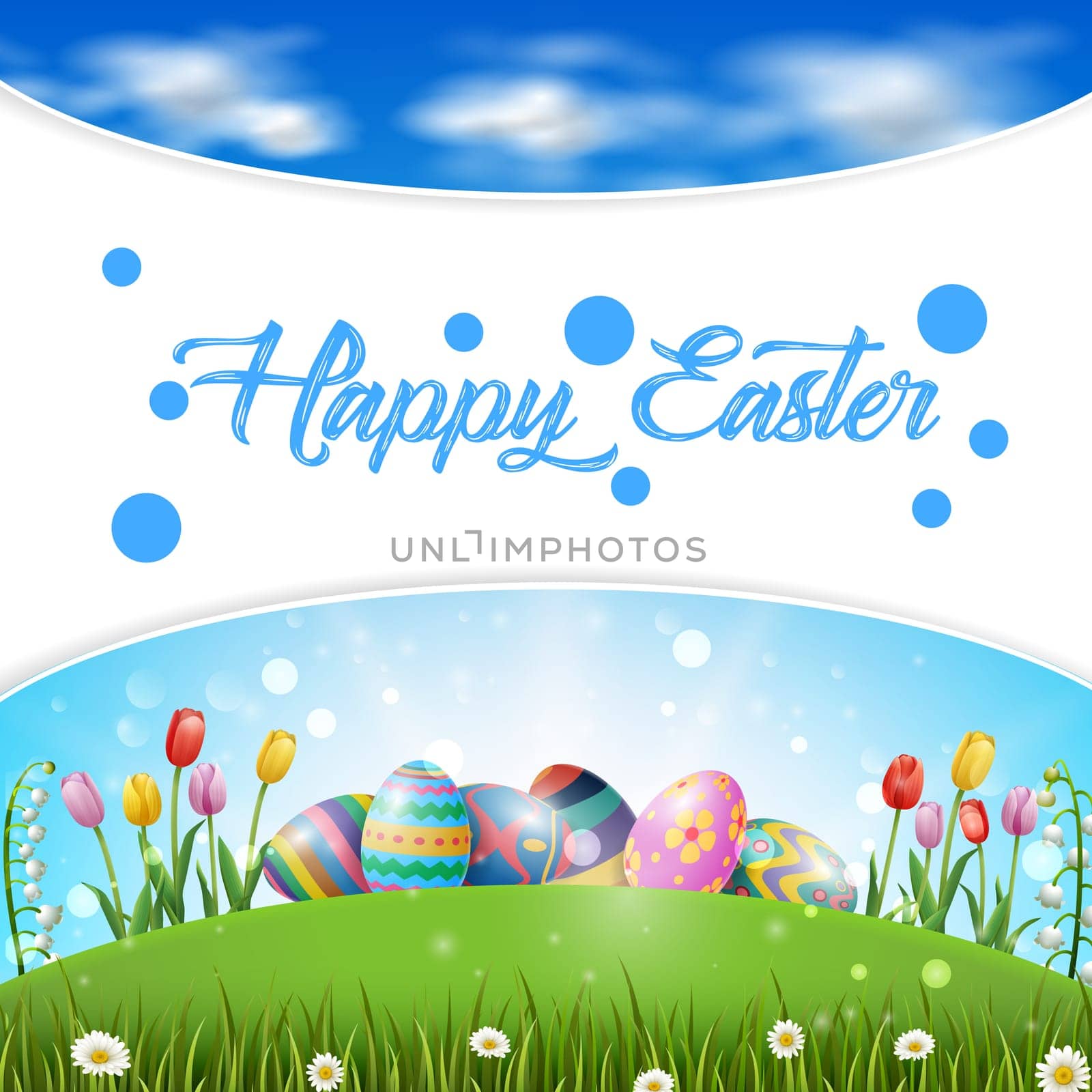 Beautiful easter egg background