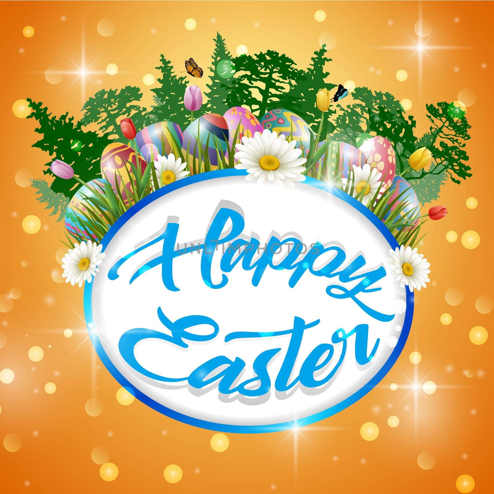 Beautiful easter egg background