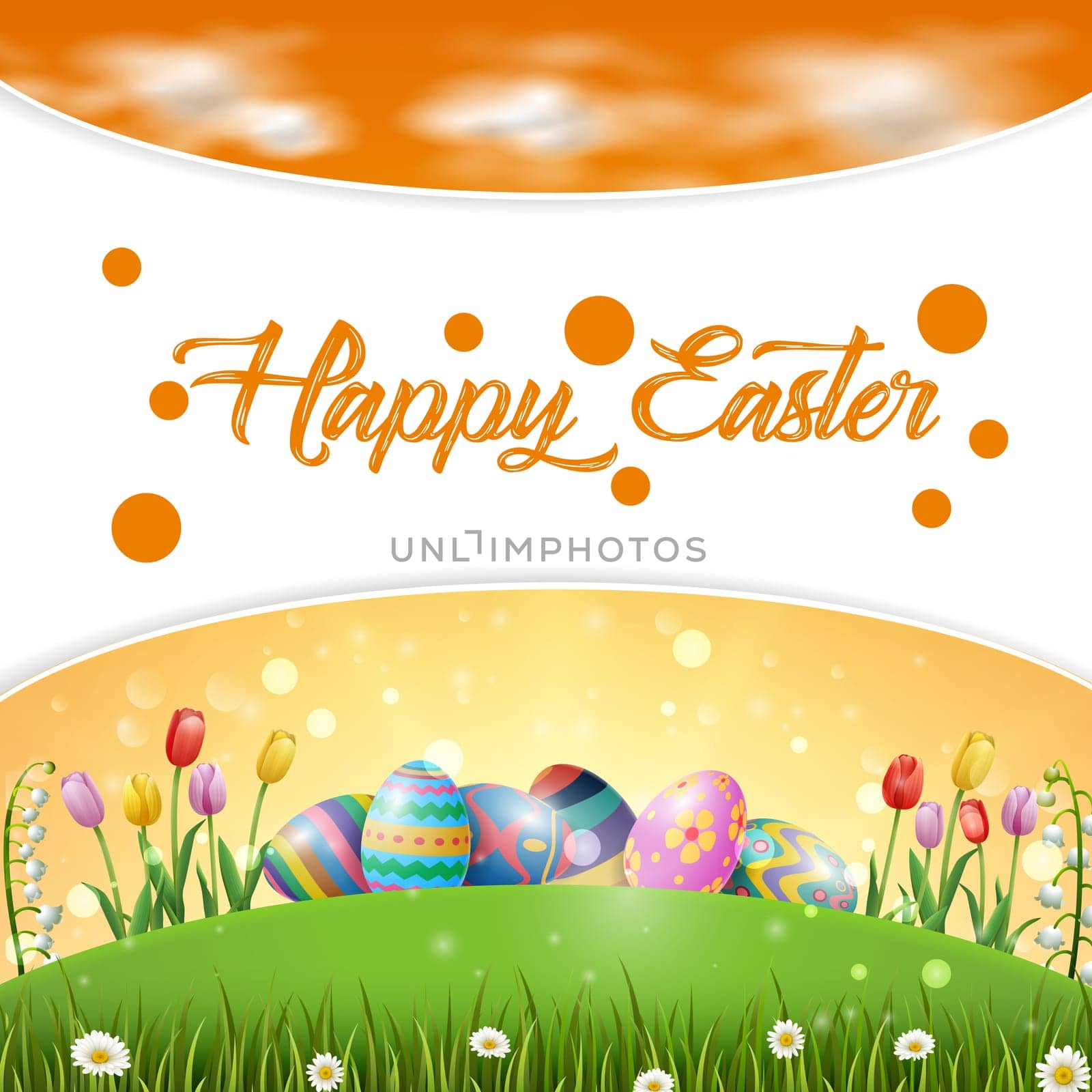 Beautiful easter egg background