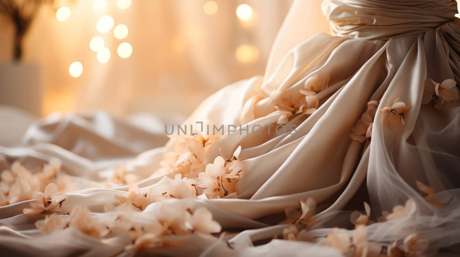 elements of drapery and accessories for decorating a wedding celebration. Generative AI