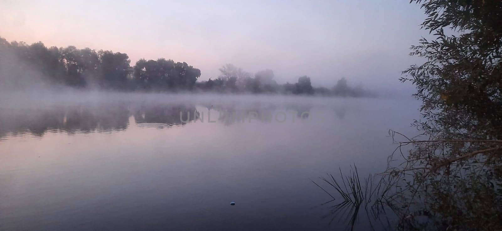 Fishing on a the autumn river