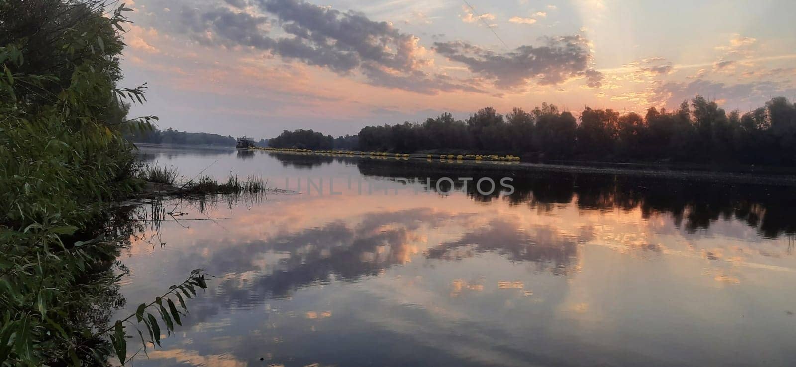 Fishing on a the autumn river