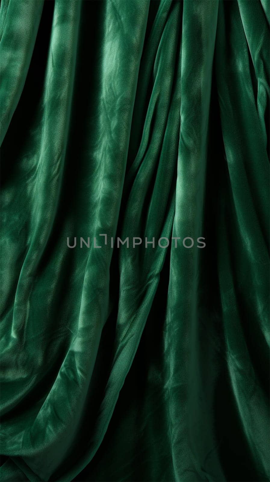 draped Smooth and rich green velour texture. Luxurious velour background pattern.