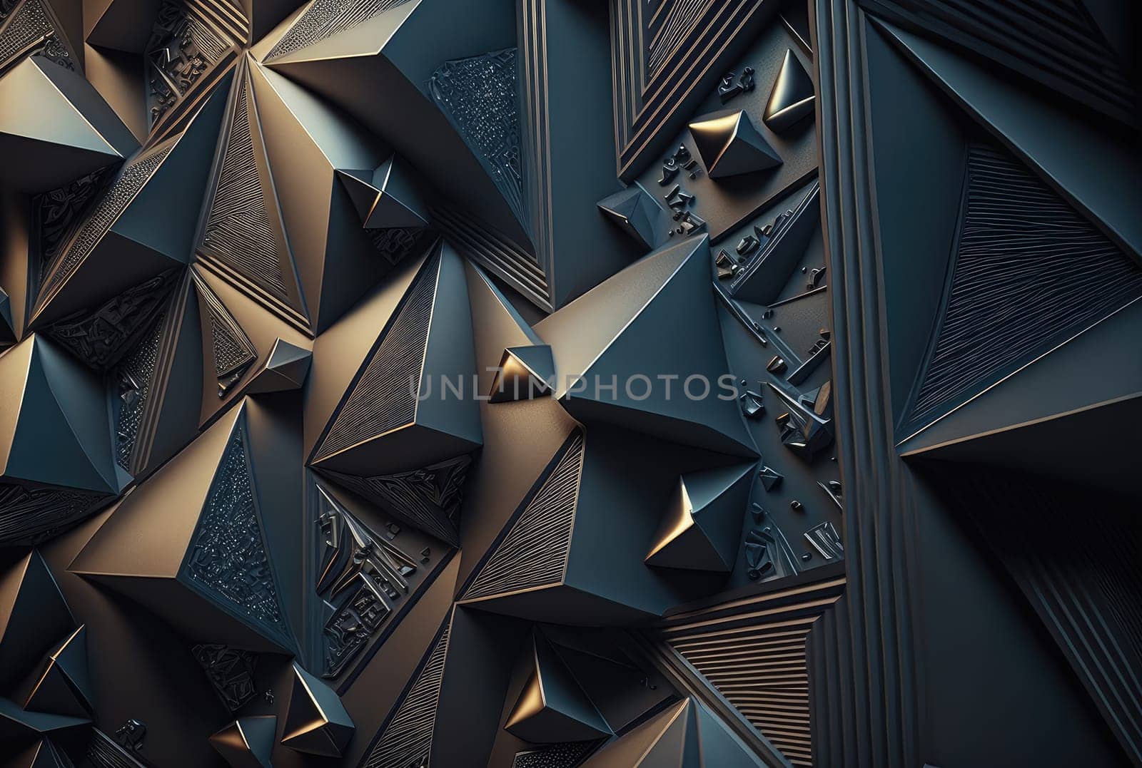 Polygonal abstract background. Generative AI design