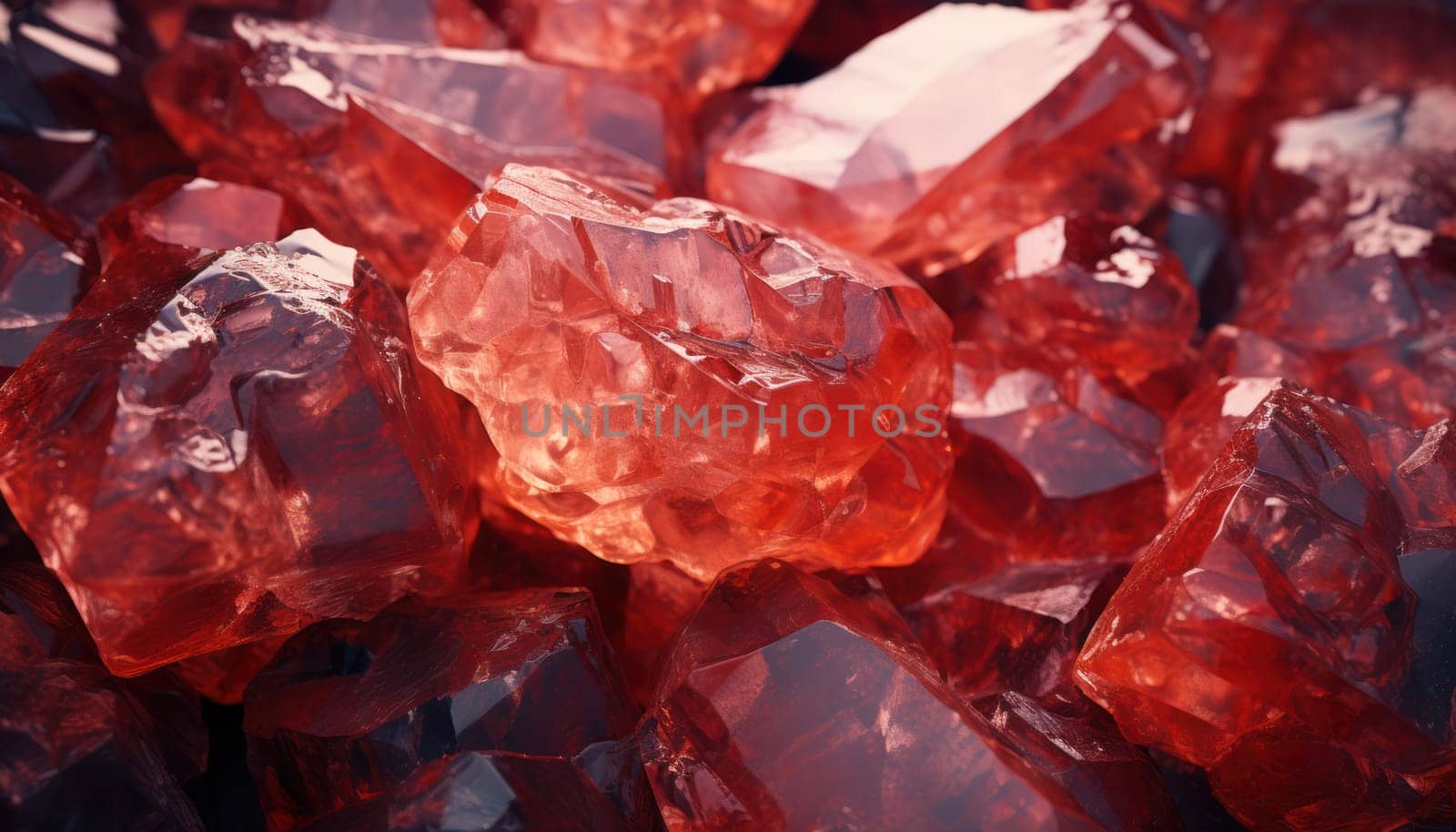 macro image of gem crystals for making jewelry. Rare, expensive pink color.