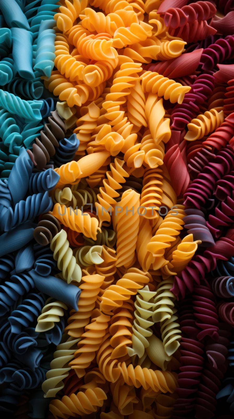 assortment of different types of pasta in different colors.banner