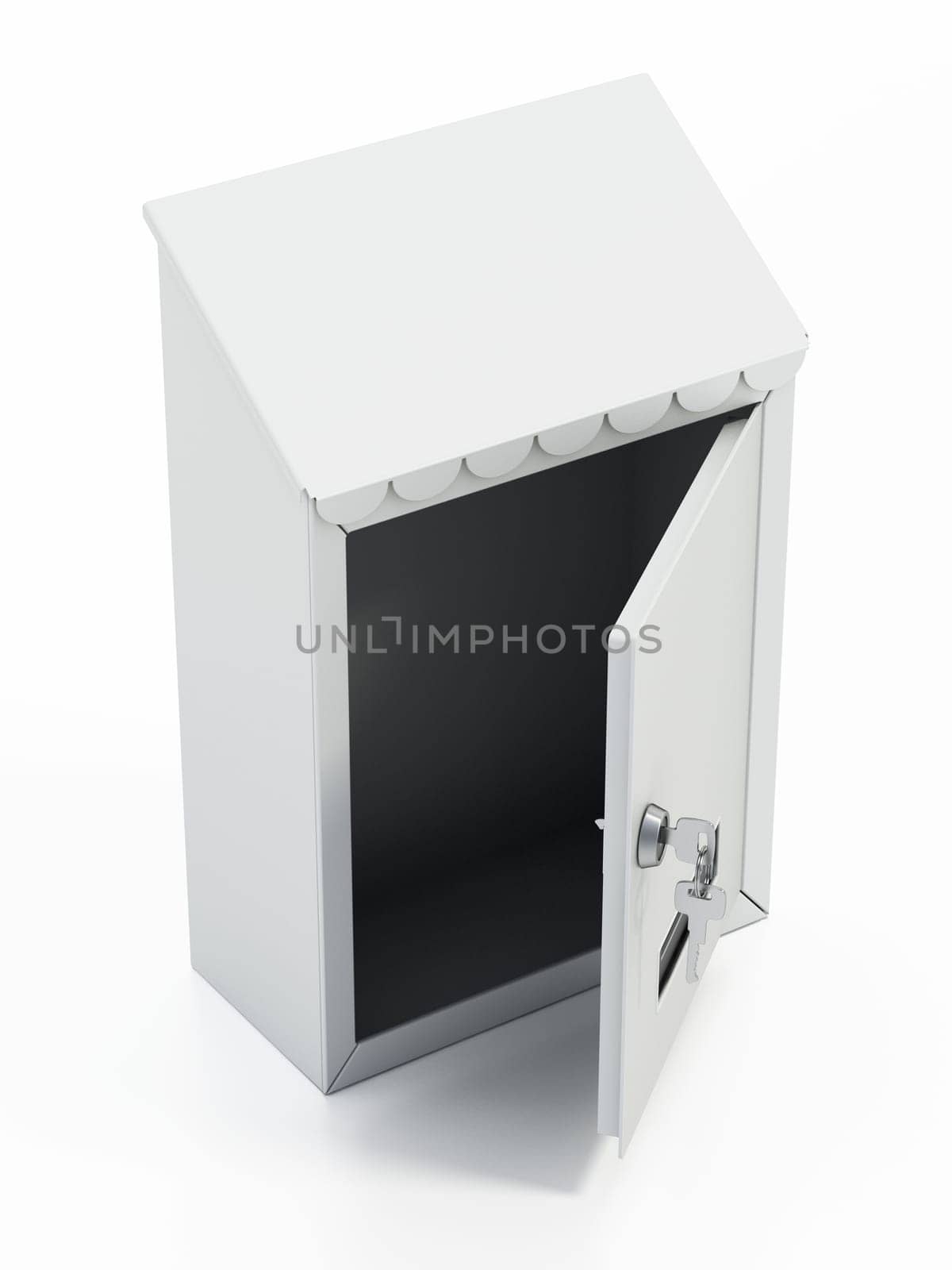 Mailbox isolated on white background. 3D illustration.