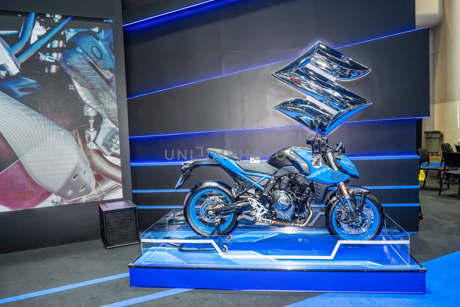 Nonthaburi, Thailand - APR 2, 2023 Motorcycle at The 44th Bangkok international motor show 2023 at IMPACT Arena, Muang Thong Thani, Nonthaburi, Thailand.