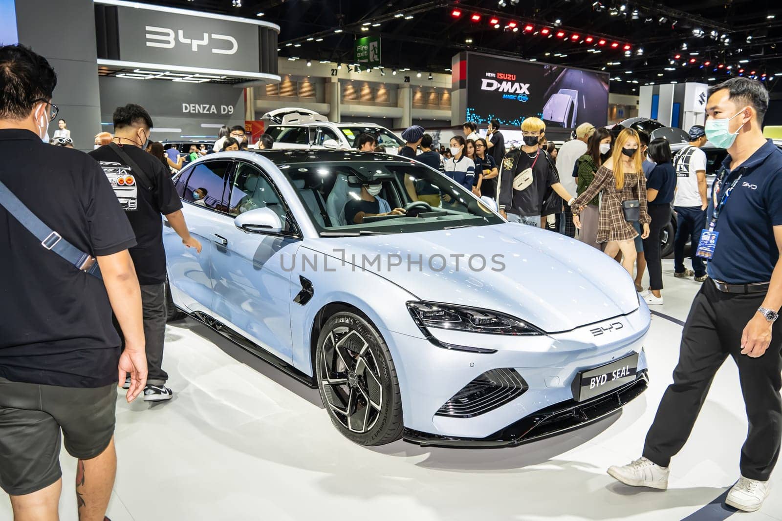 Nonthaburi, Thailand - APR 2, 2023 Car at The 44th Bangkok international motor show 2023 at IMPACT Arena, Muang Thong Thani, Nonthaburi, Thailand.