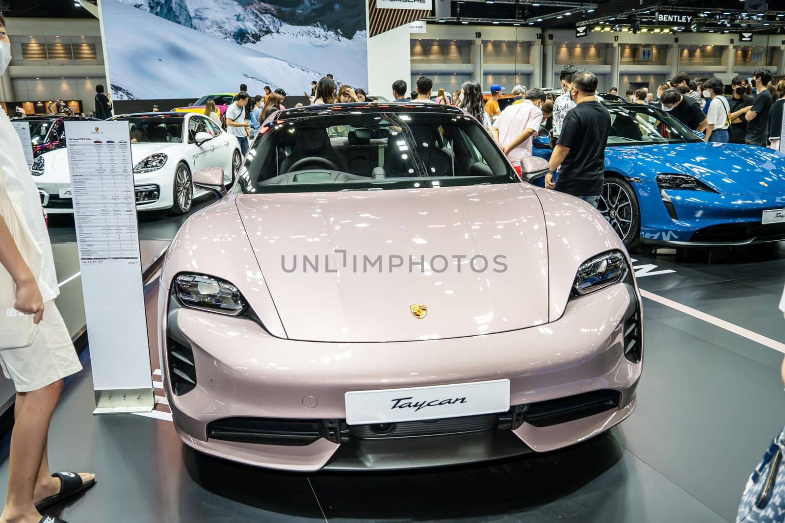 Nonthaburi, Thailand - APR 2, 2023 Car at The 44th Bangkok international motor show 2023 at IMPACT Arena, Muang Thong Thani, Nonthaburi, Thailand.