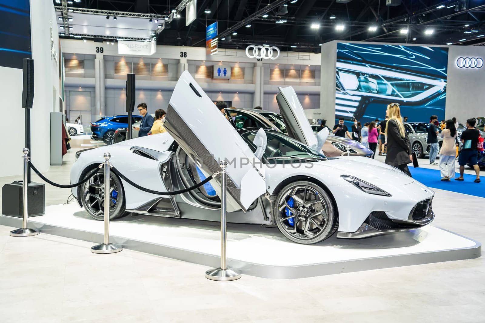 Nonthaburi, Thailand - APR 2, 2023 Car at The 44th Bangkok international motor show 2023 at IMPACT Arena, Muang Thong Thani, Nonthaburi, Thailand.
