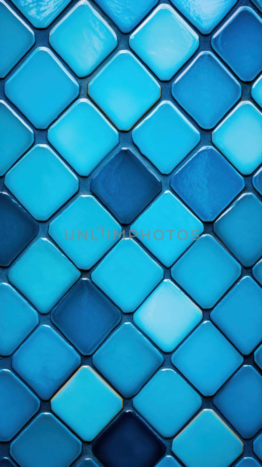 blue ceramic tiles covered with glaze .