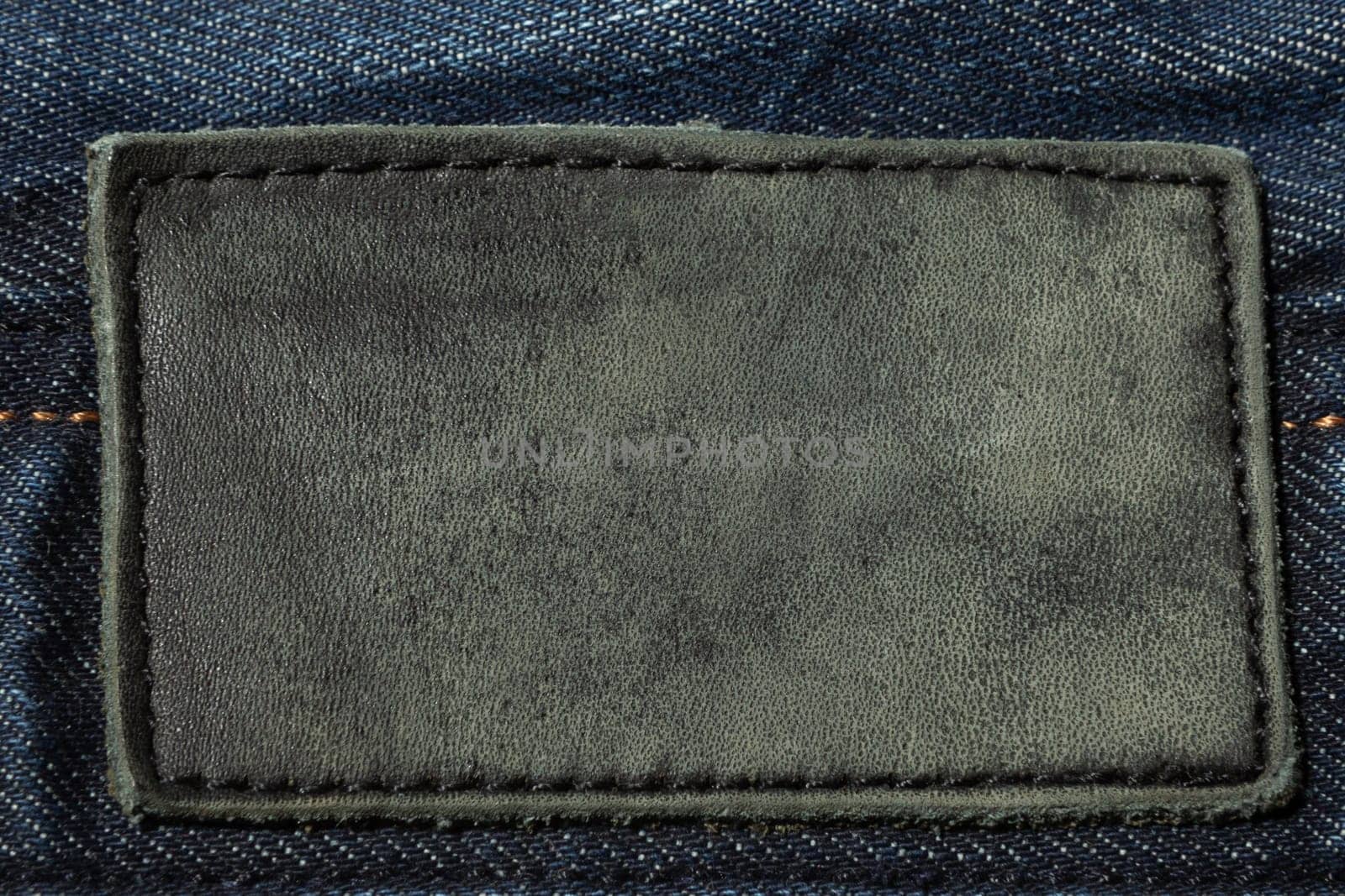 Empty grey leather patch background