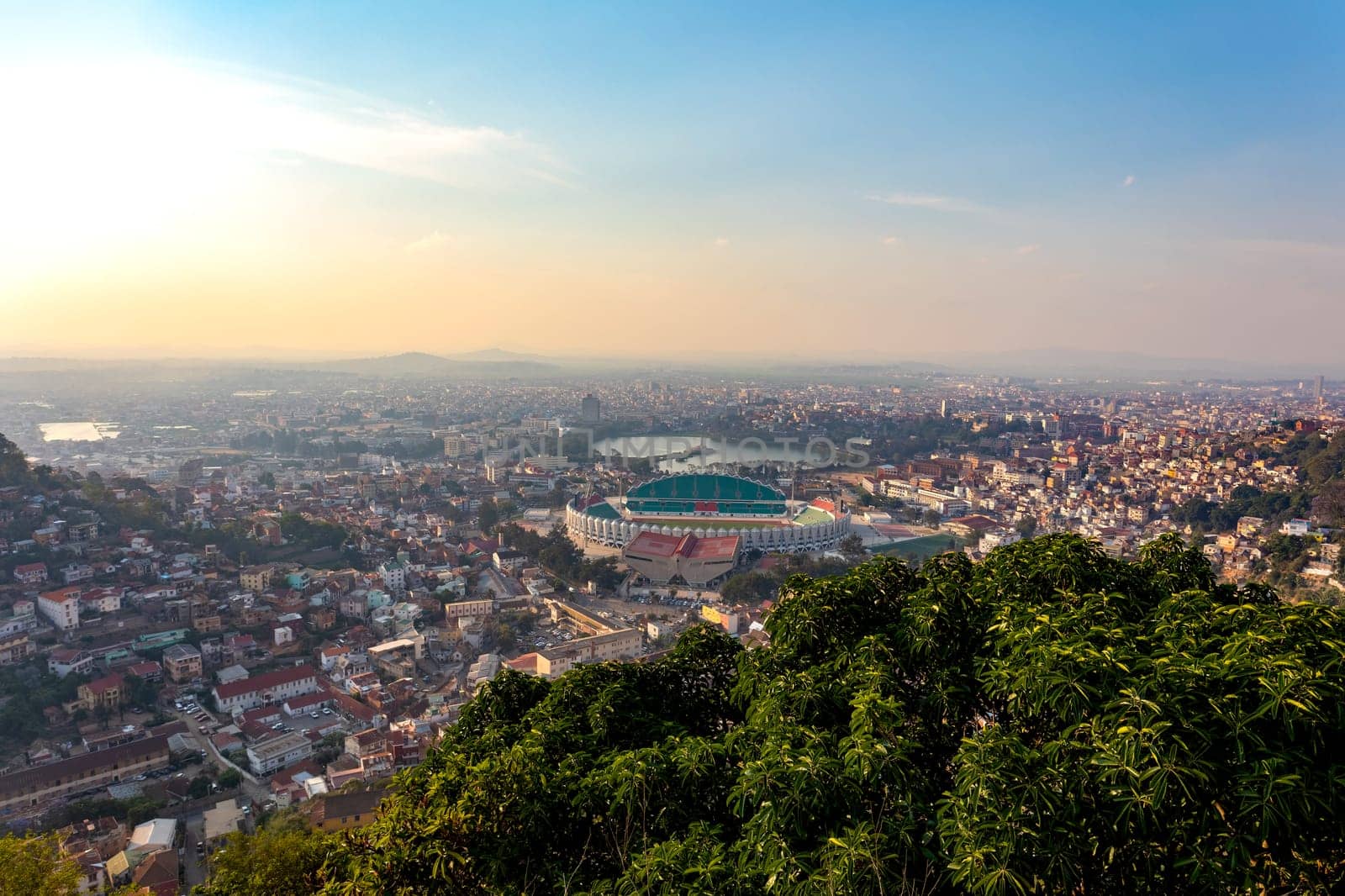 National Mahamasina Municipal Stadium in Antananarivo, also known as Tana, capital and largest city of Madagascar. Tananarive, poor capital and largest city in Madagascar.
