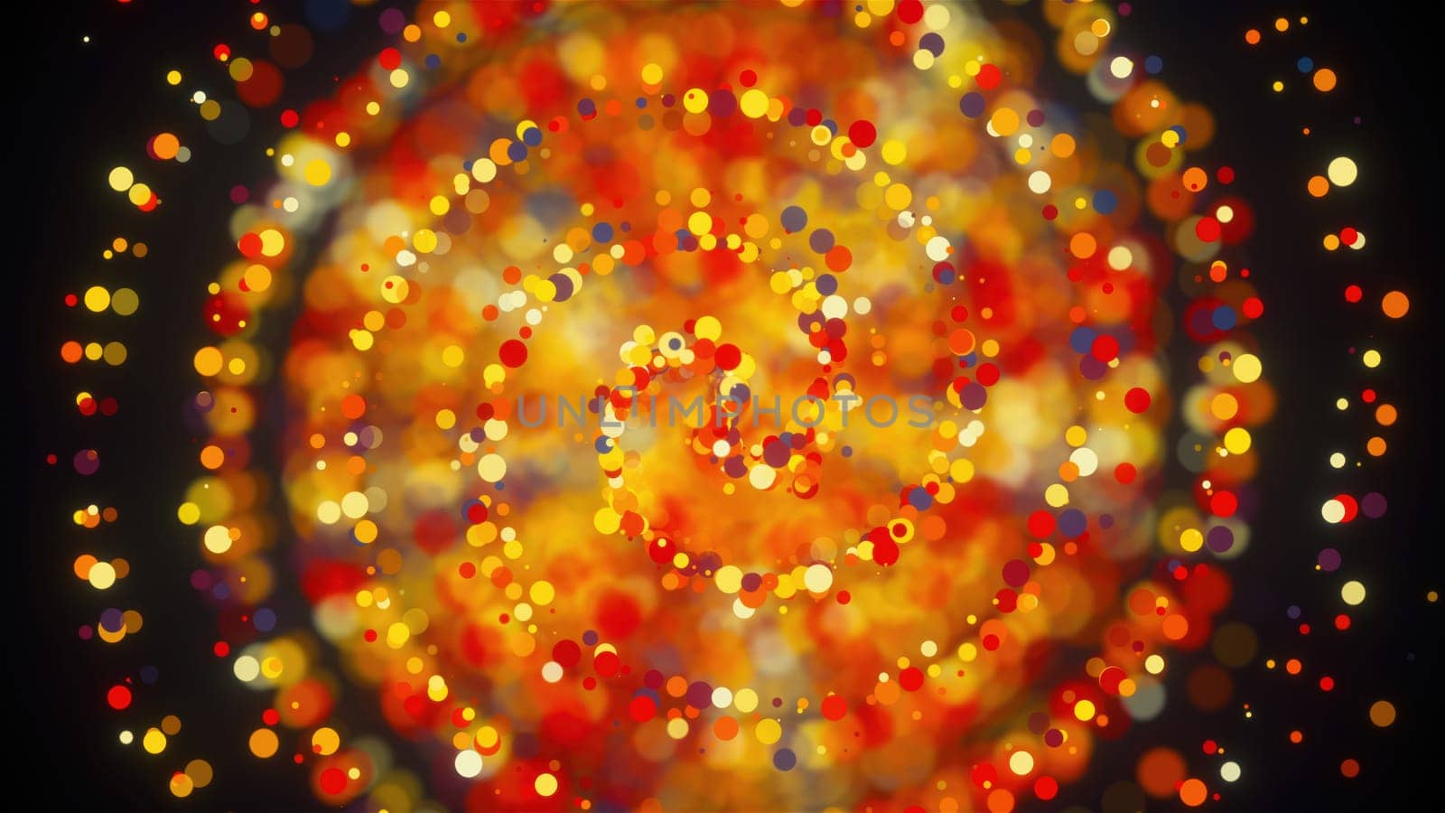 Abstract spiral particles. Computer generated 3d render
