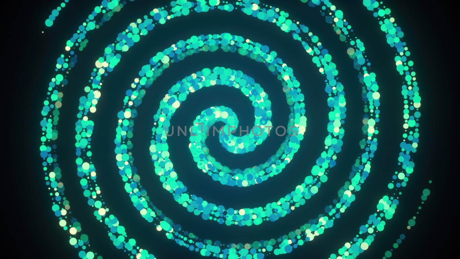 Abstract spiral particles. Computer generated 3d render
