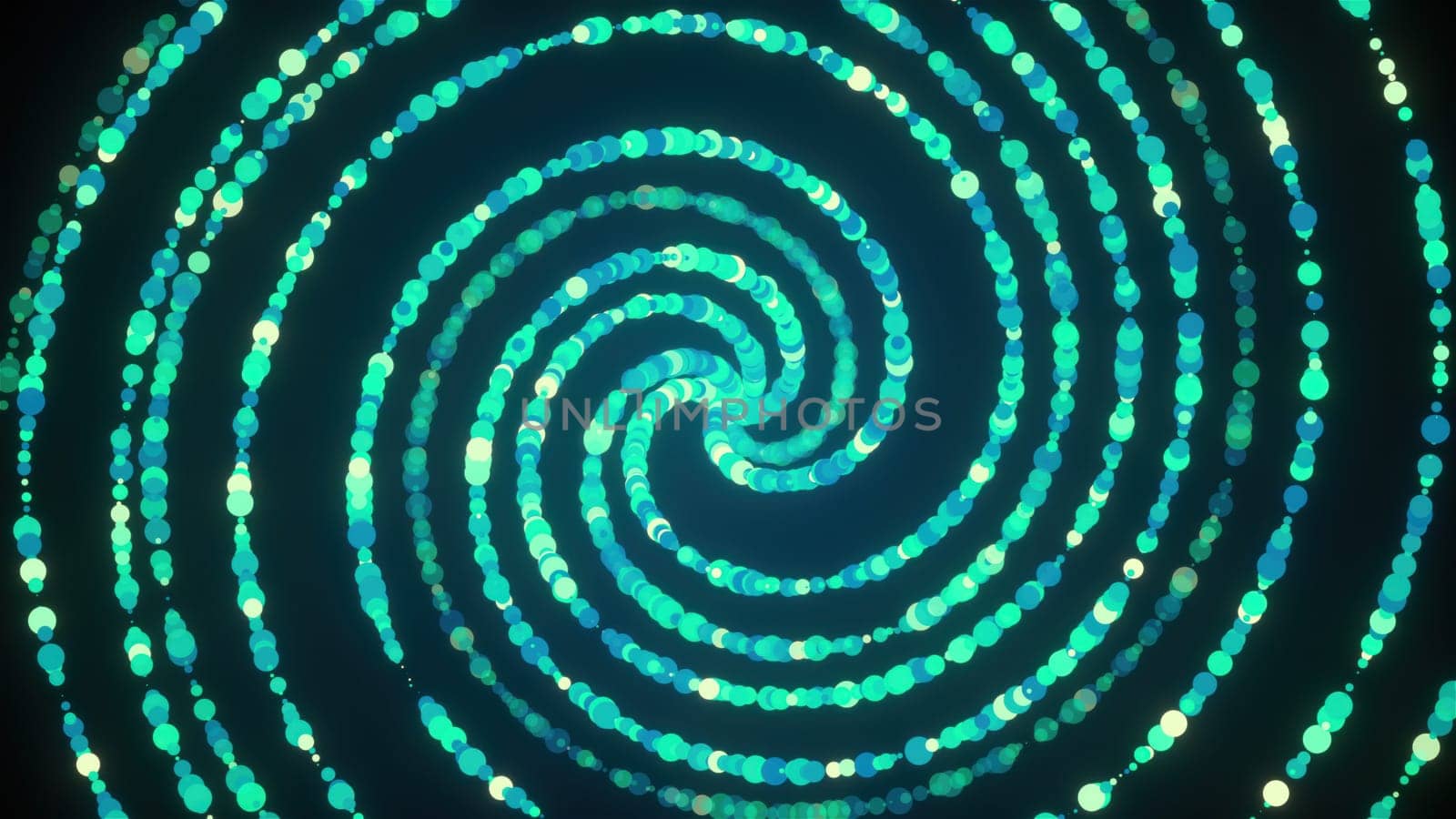 Abstract spiral particles. Computer generated 3d render