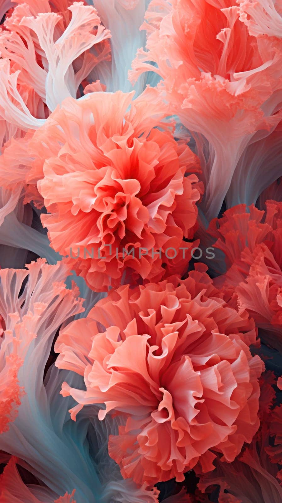 close-up Sea corals underwater. Colorful abstract natural pattern, texture, underwater background.