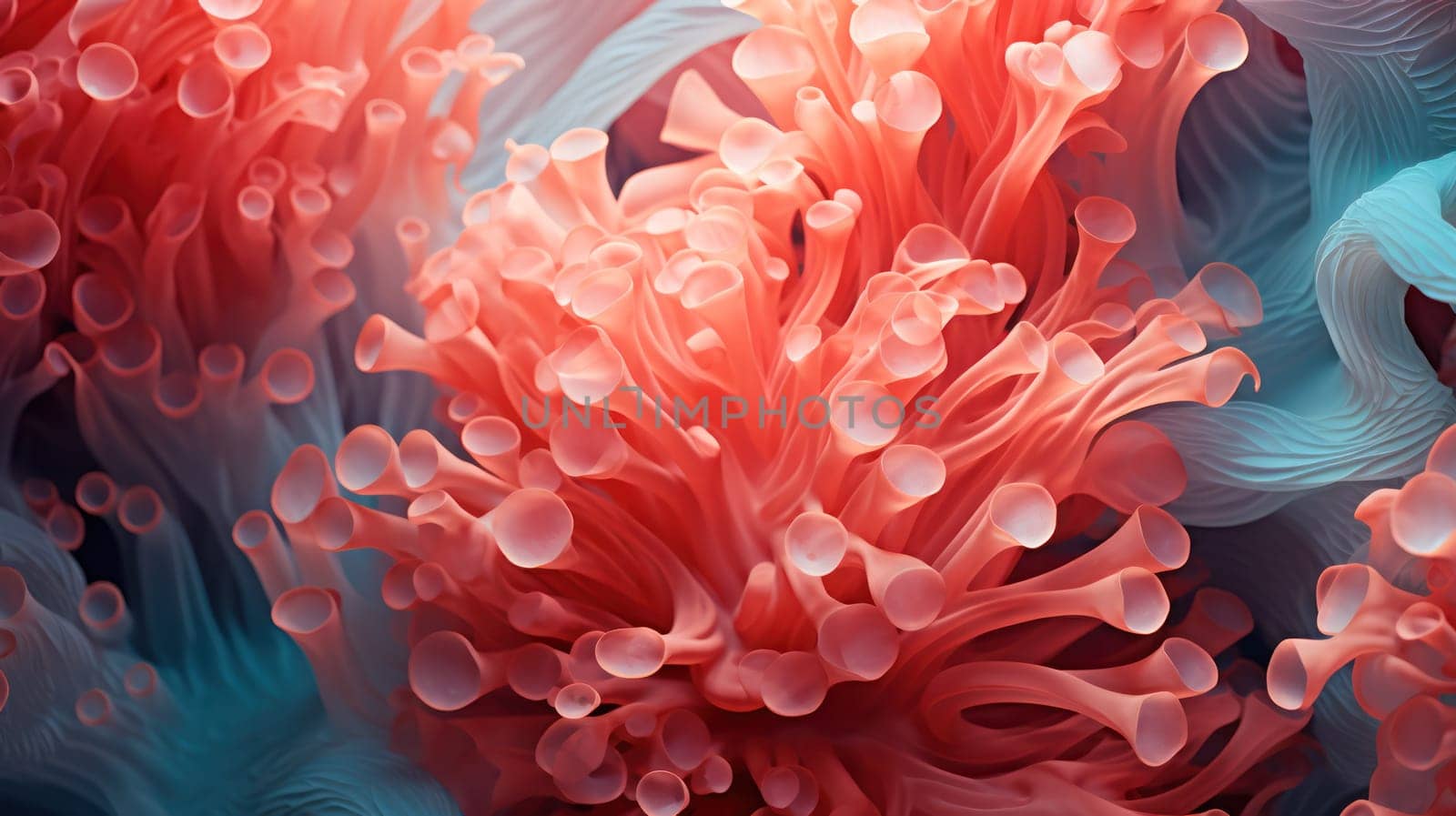 close-up Sea corals underwater. Colorful abstract natural pattern, texture, underwater background.