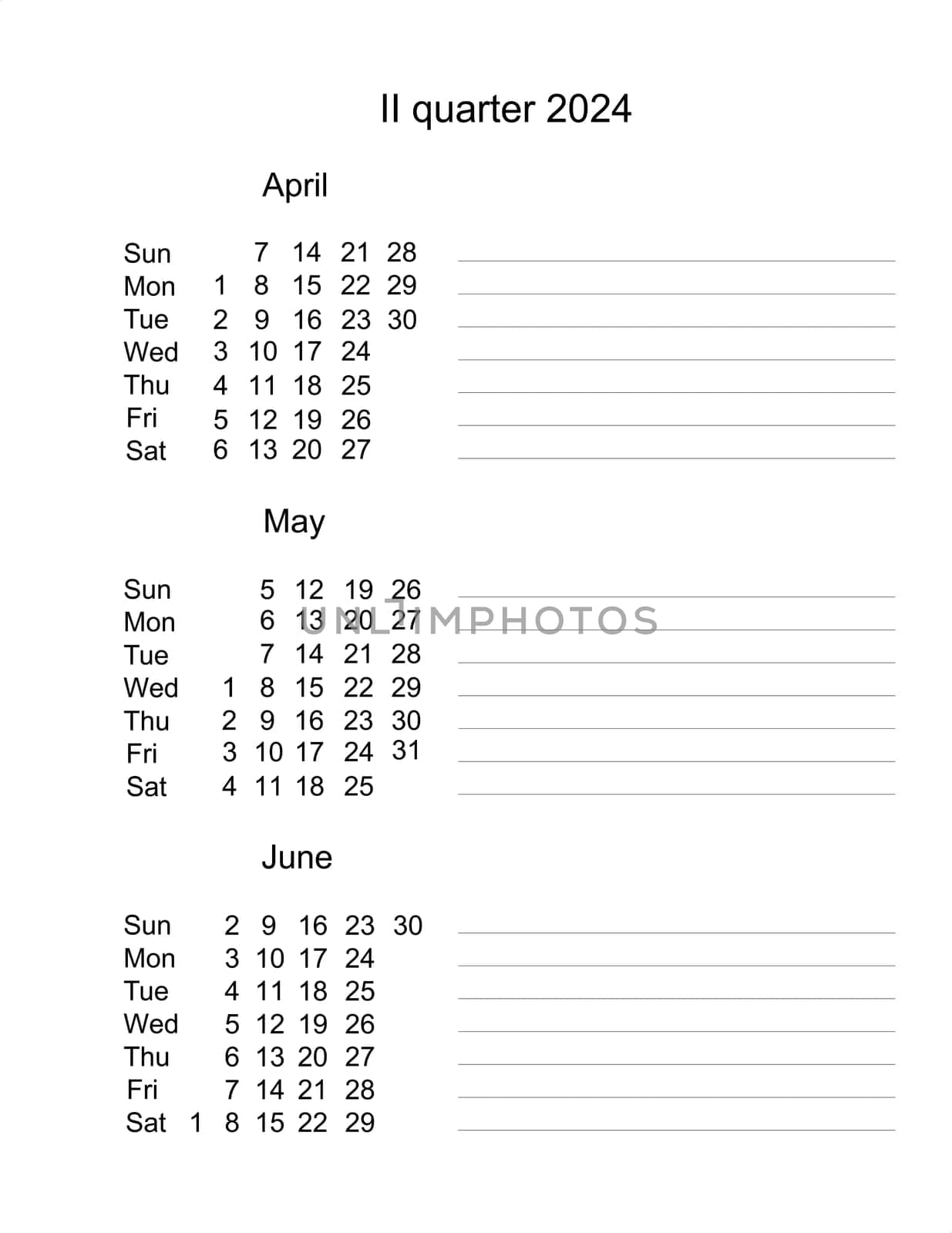 Calendar for second quarter 2024. Three months of 2 quarter 2022. Quarterly Calendar English. Monthly planner. Quarterly planner. Business organizer. Calendar April May June