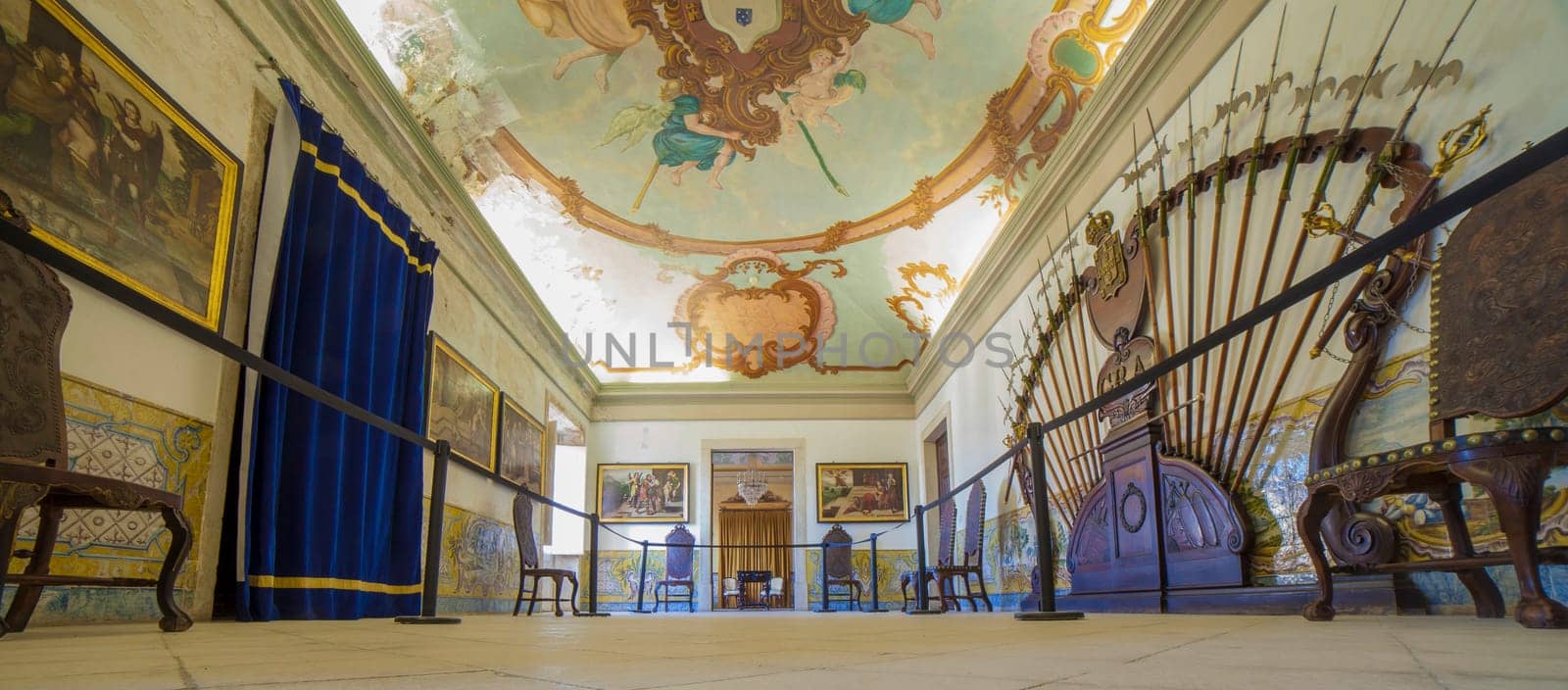 Coimbra, Portugal - Sept 6th 2019: Armory of Royal Palace, University of Coimbra, Portugal