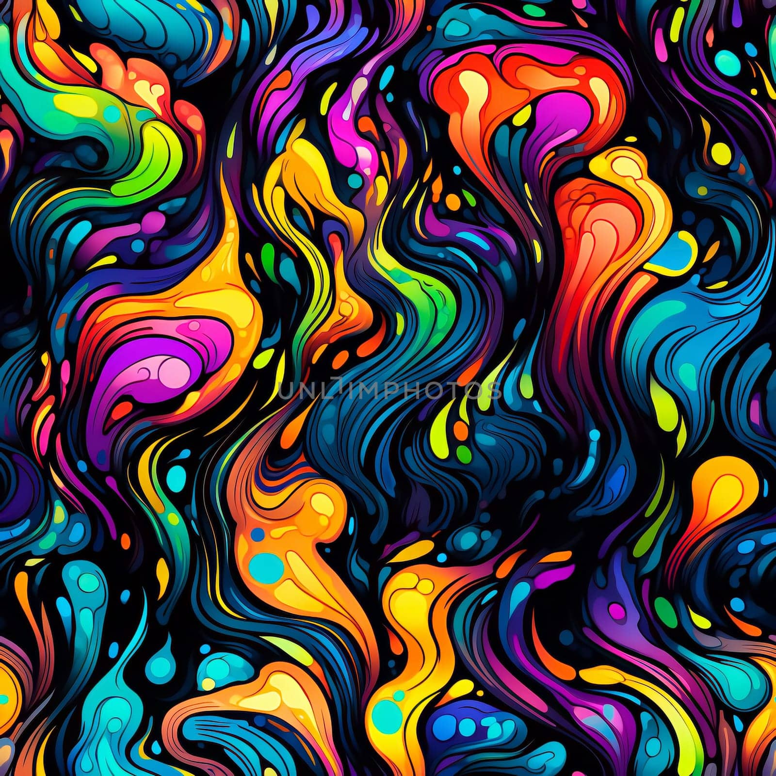 Bright TEENAGE PATTERN. Graffiti seamless texture with fancy elements and drips.
