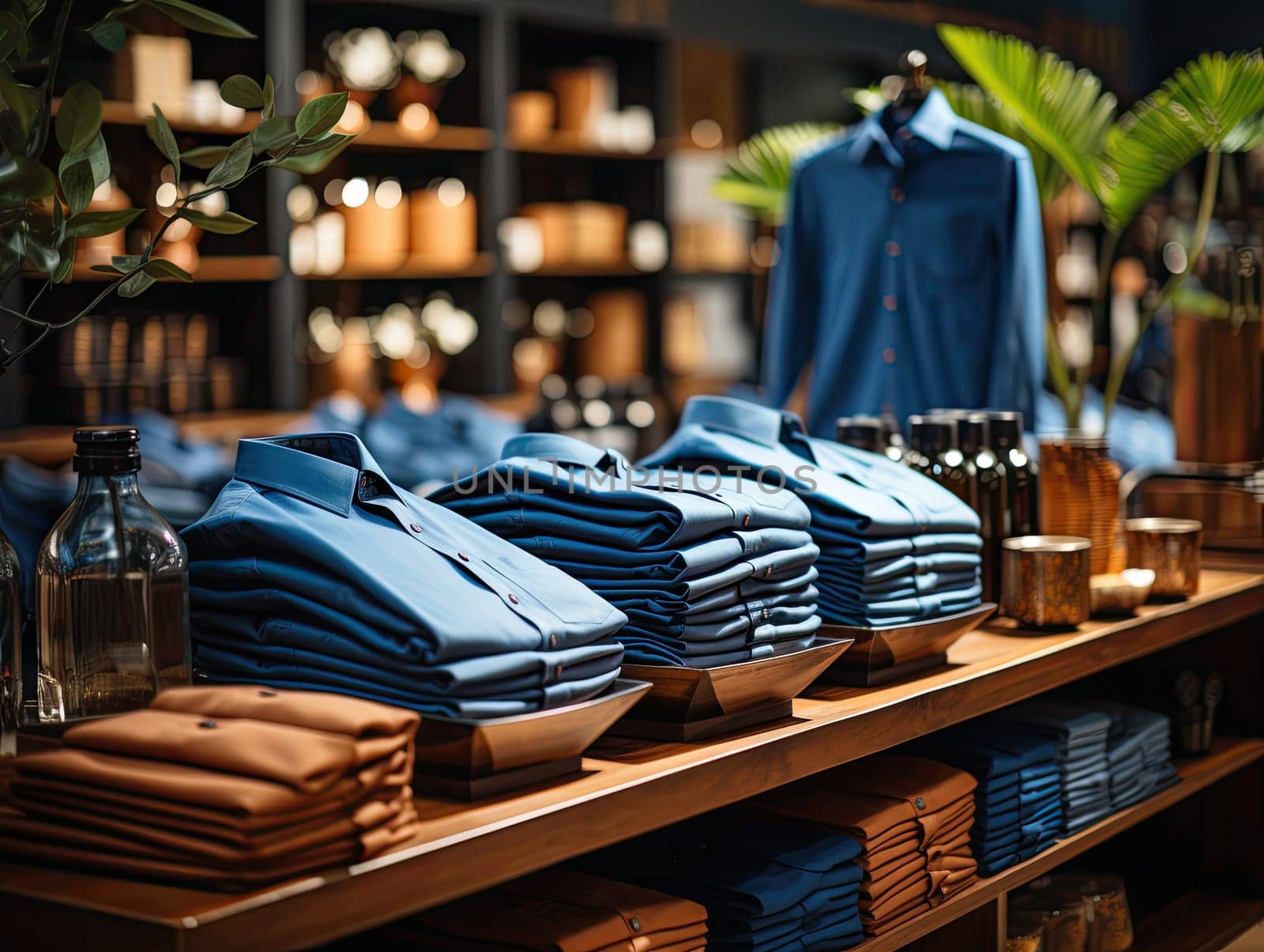 A luxury store with men clothing.