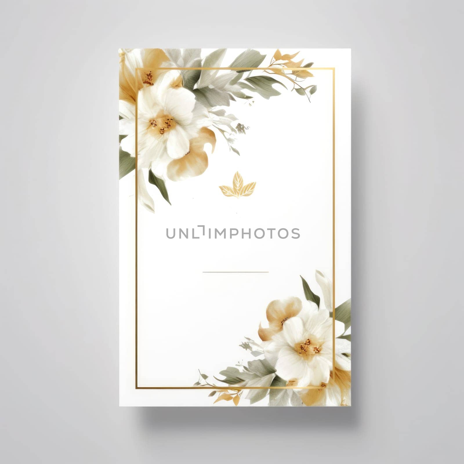 design wedding invitation or card template with watercolor beautiful floral pattern.