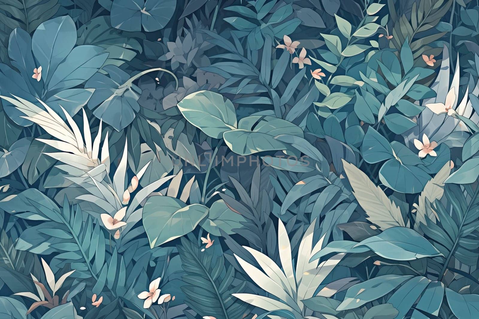 Top view of tropical palm monstera leaves isolated on gray background with copy space.