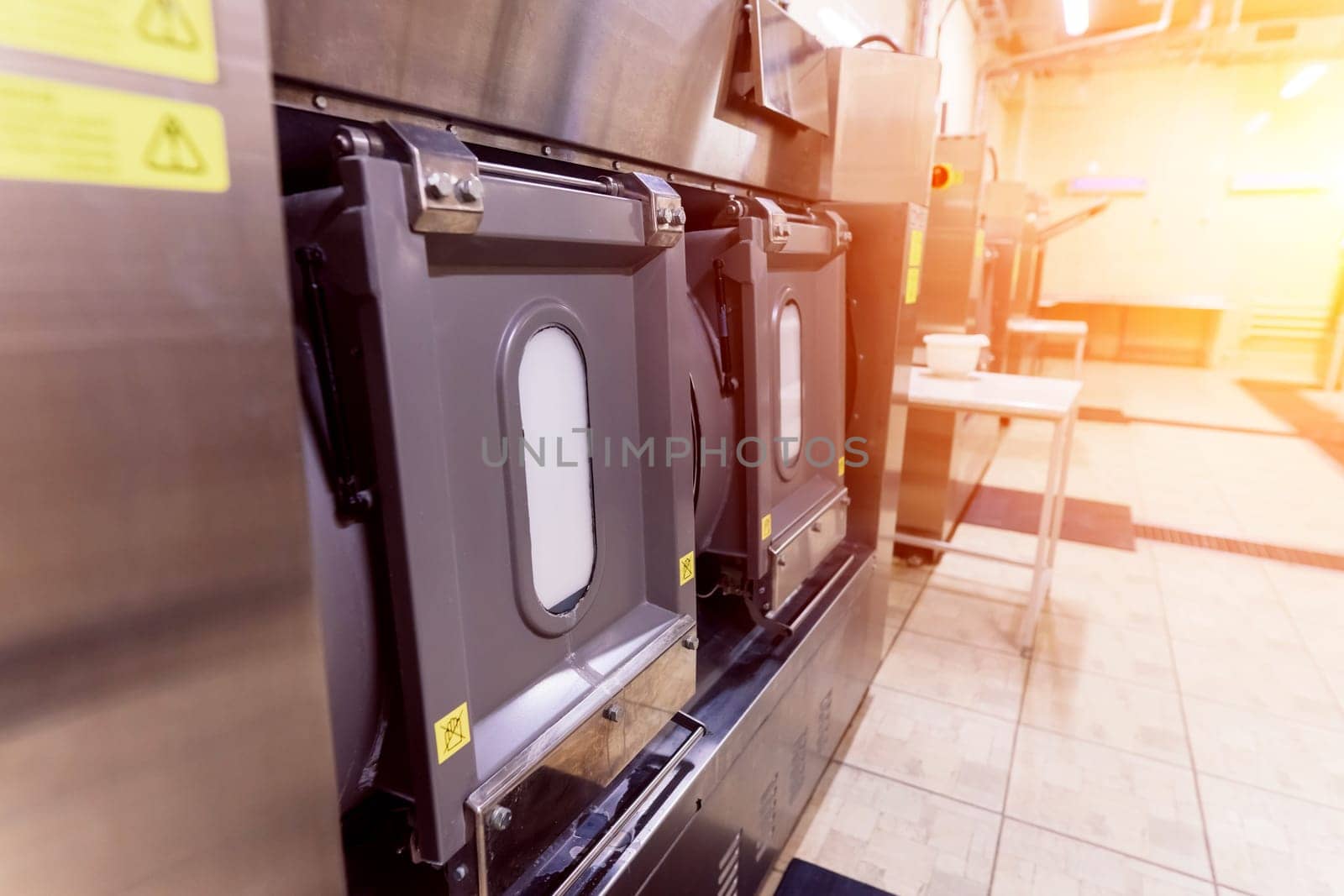 Industrial Washing in public shop, a business and laundry