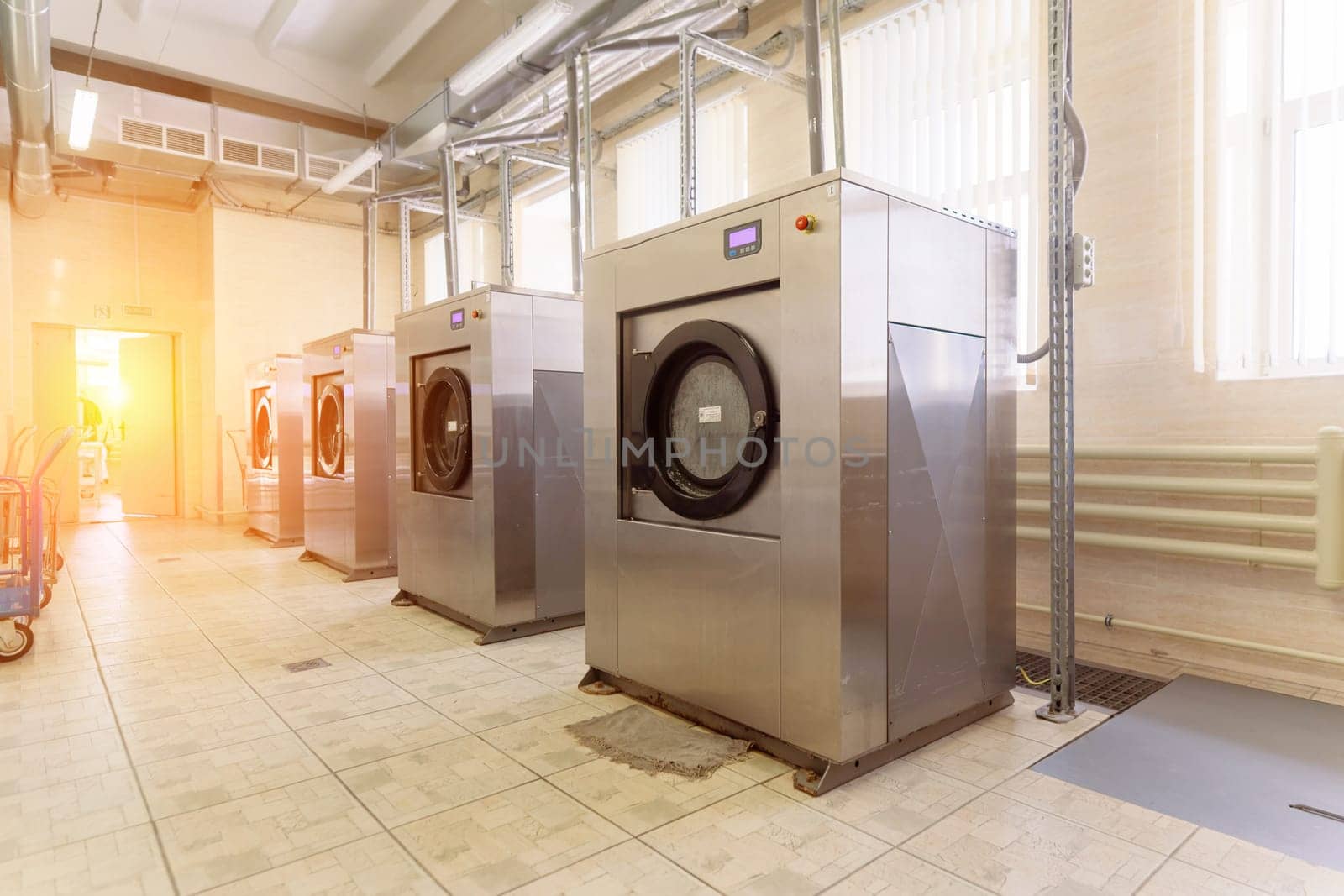 Industrial Washing in public shop, a business and laundry