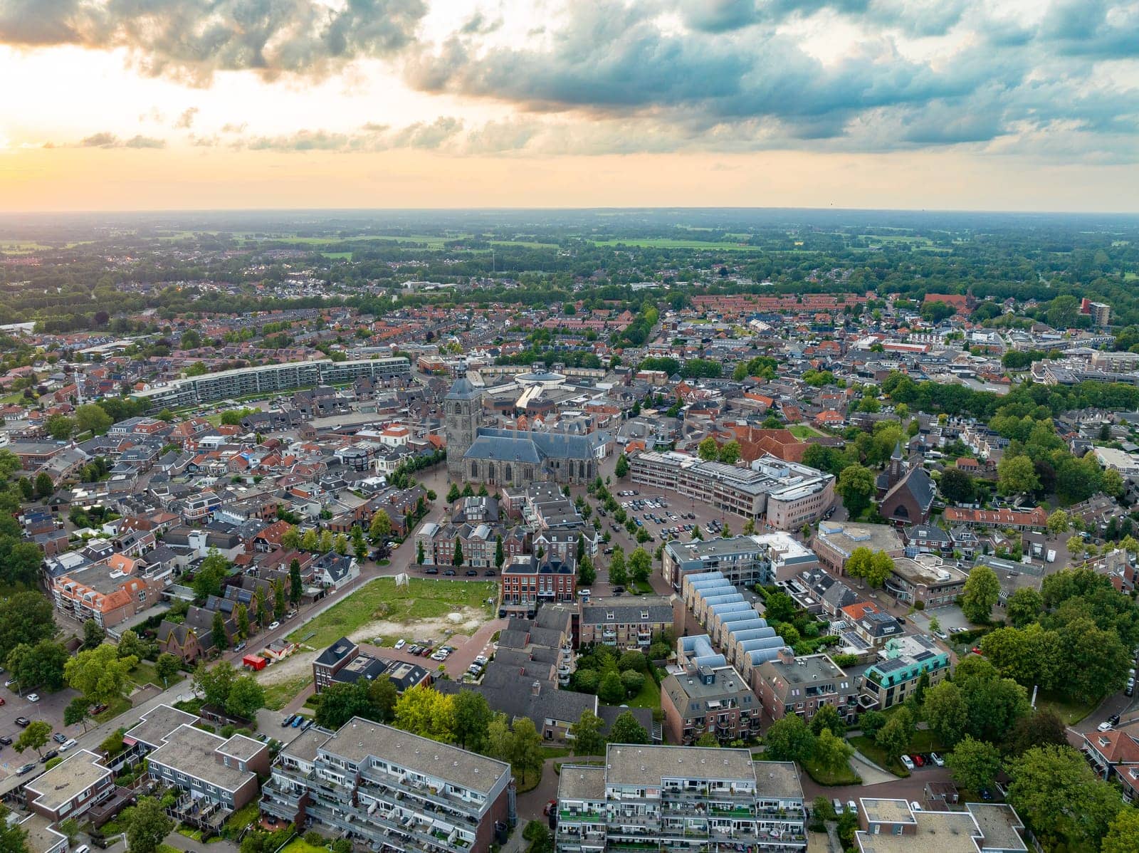 aerial view of Oldenzaal, a small city in the eastern part of the NETHERLANDS.