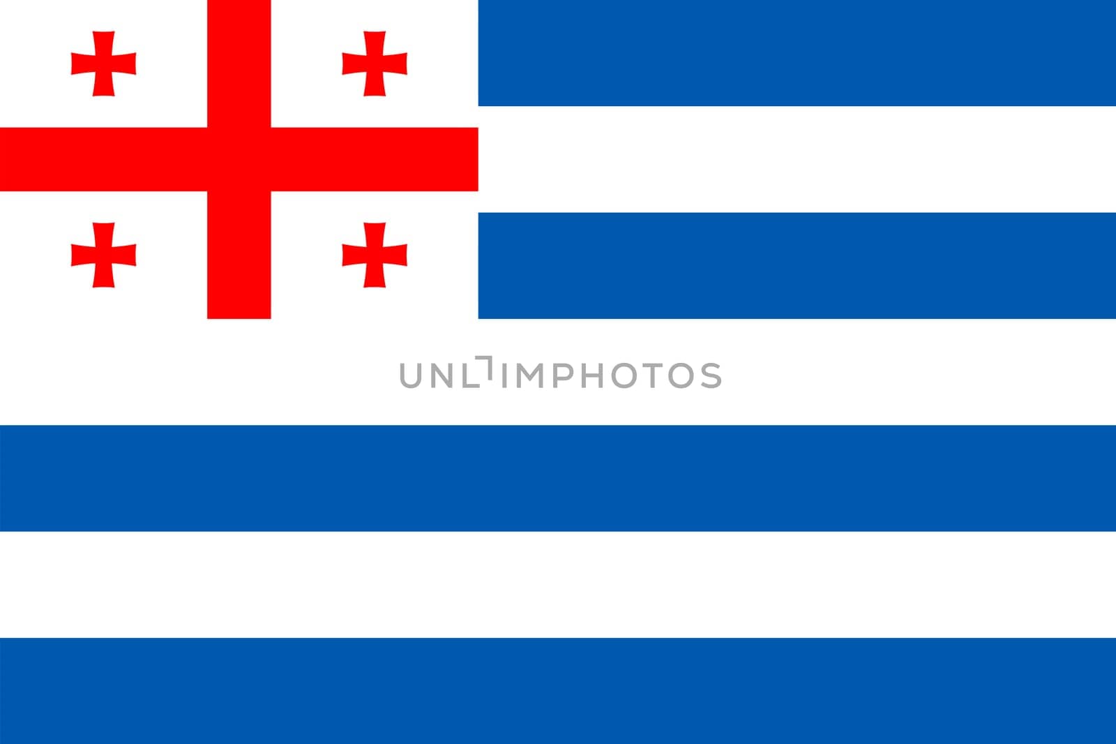 Elegant grungy brush flag with Adjara national flag vector