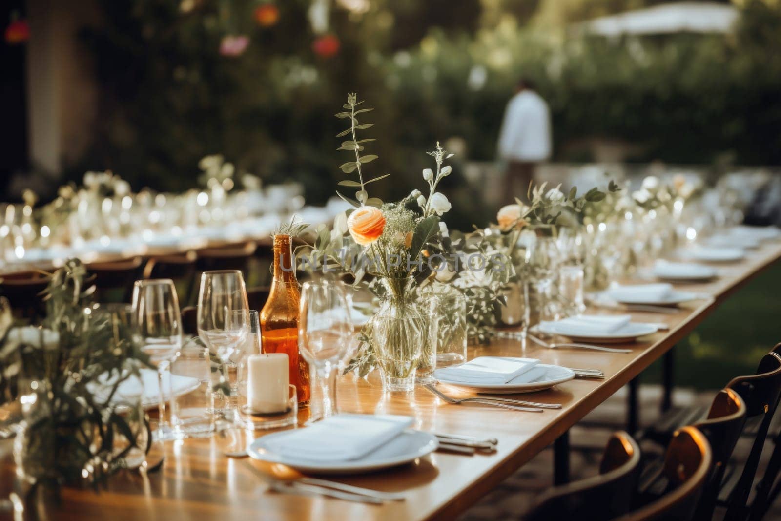 Wedding and event decor in Italian style in yellow flowers with lemons.