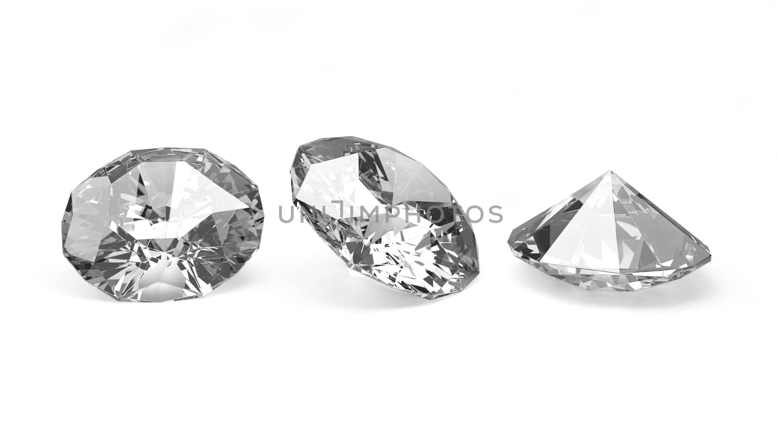 Dazzling diamond on white background