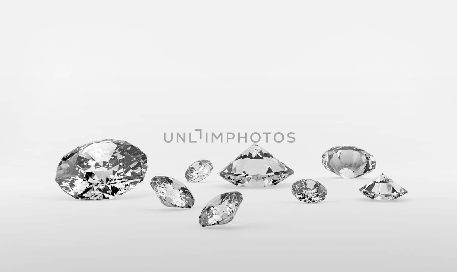 Dazzling diamond on white background