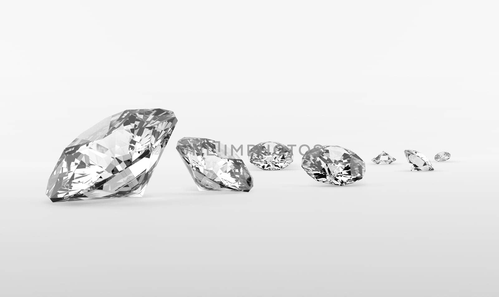 Dazzling diamond on white background