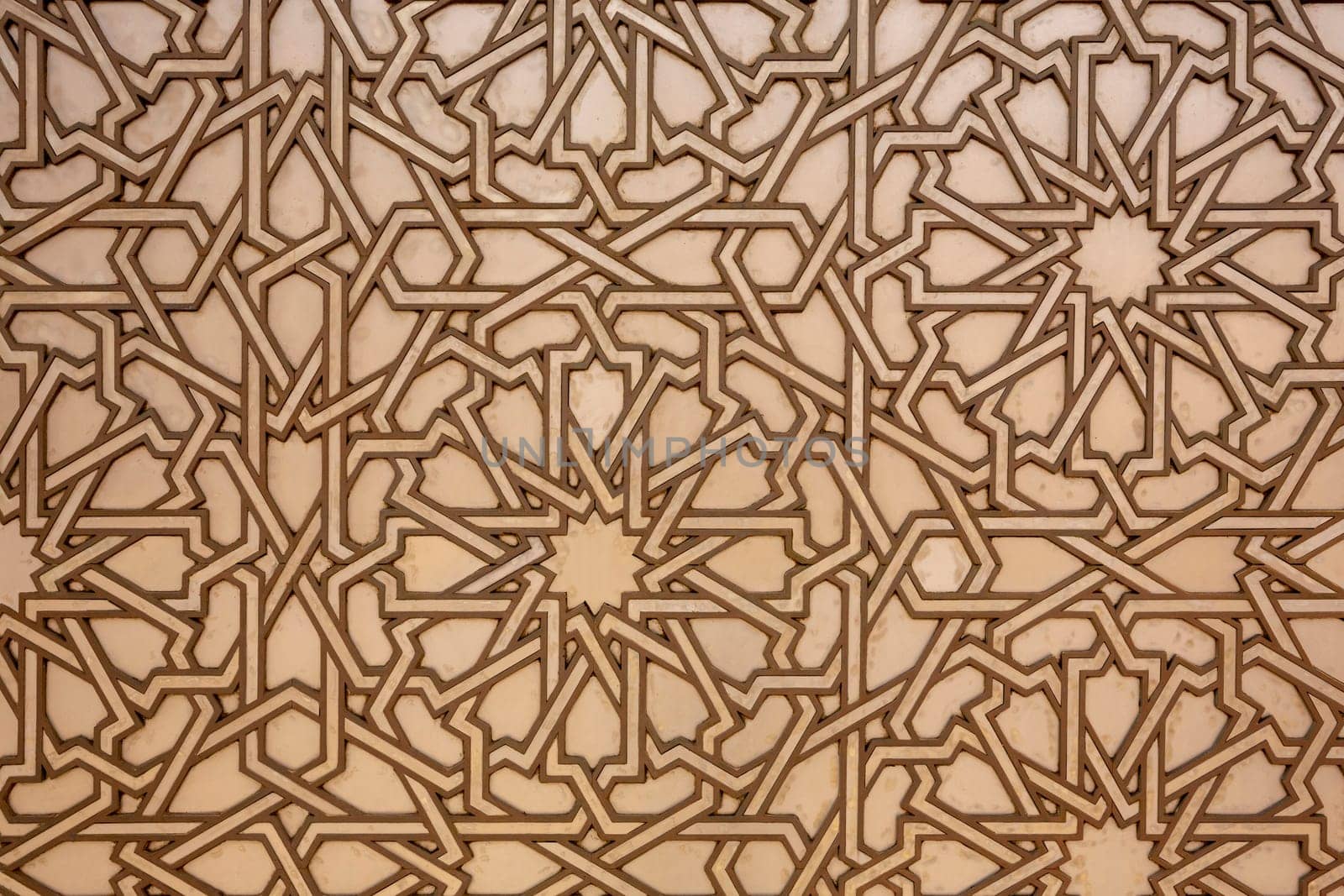 Moroccan patterns arabesques ceramic mosaic, stone engraving, Morocca, Afrika